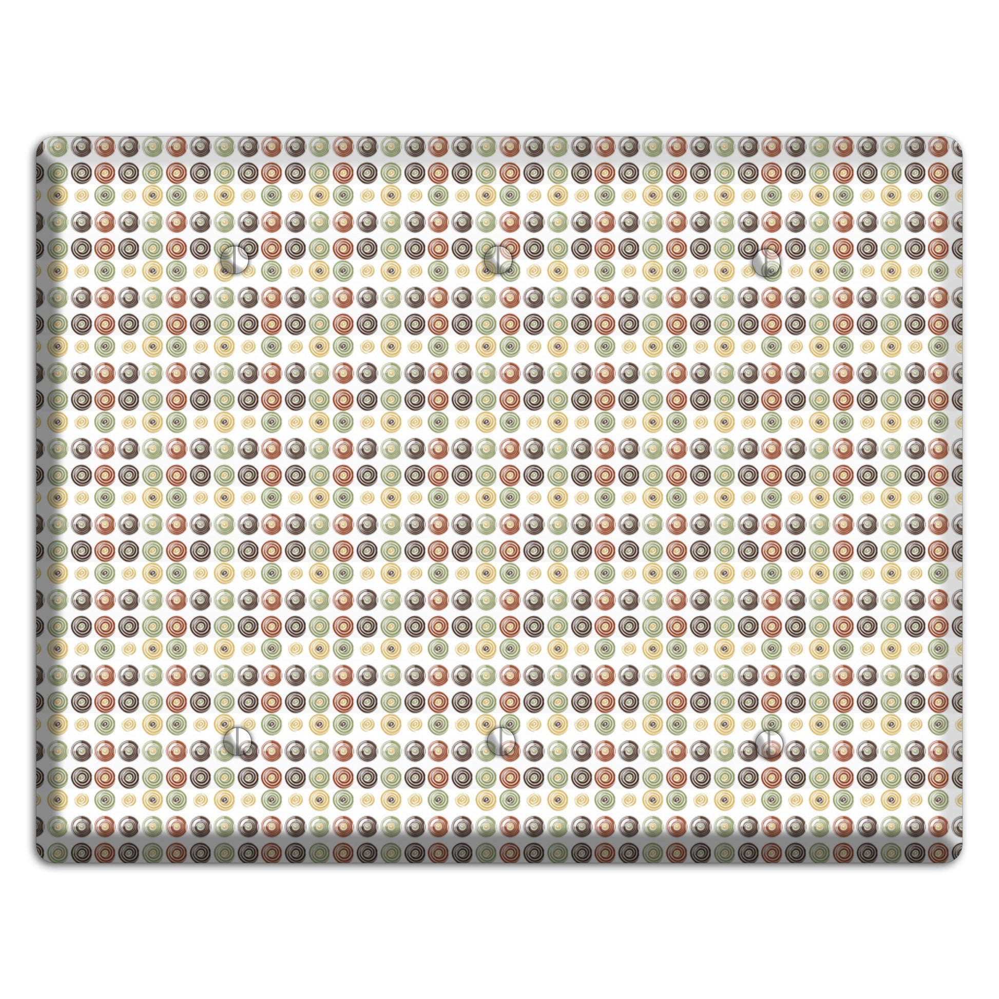 Multo Color Tiled Dots 3 Blank Wallplate