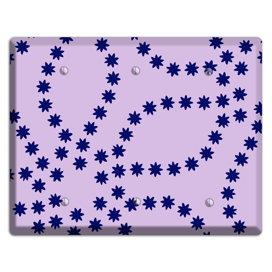 Lavender with Purple Constellation 3 Blank Wallplate