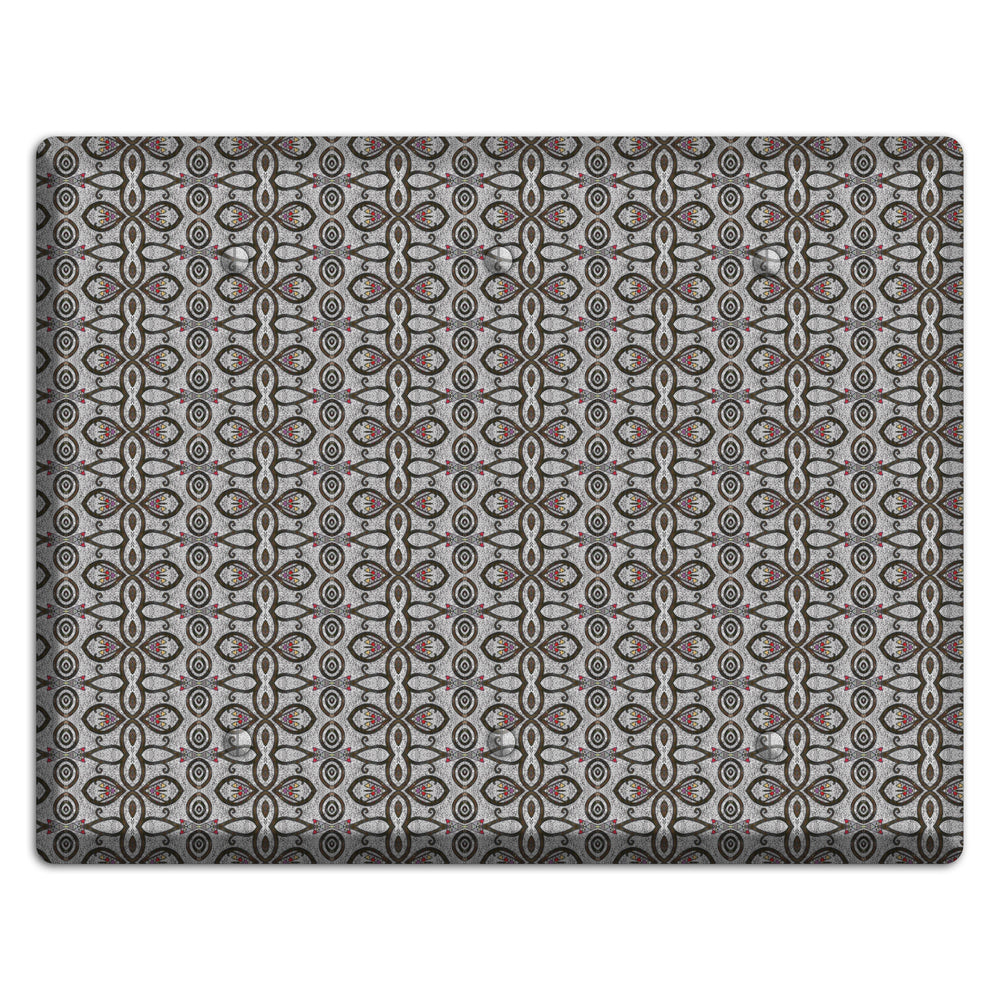 Grey Tapestry 3 Blank Wallplate