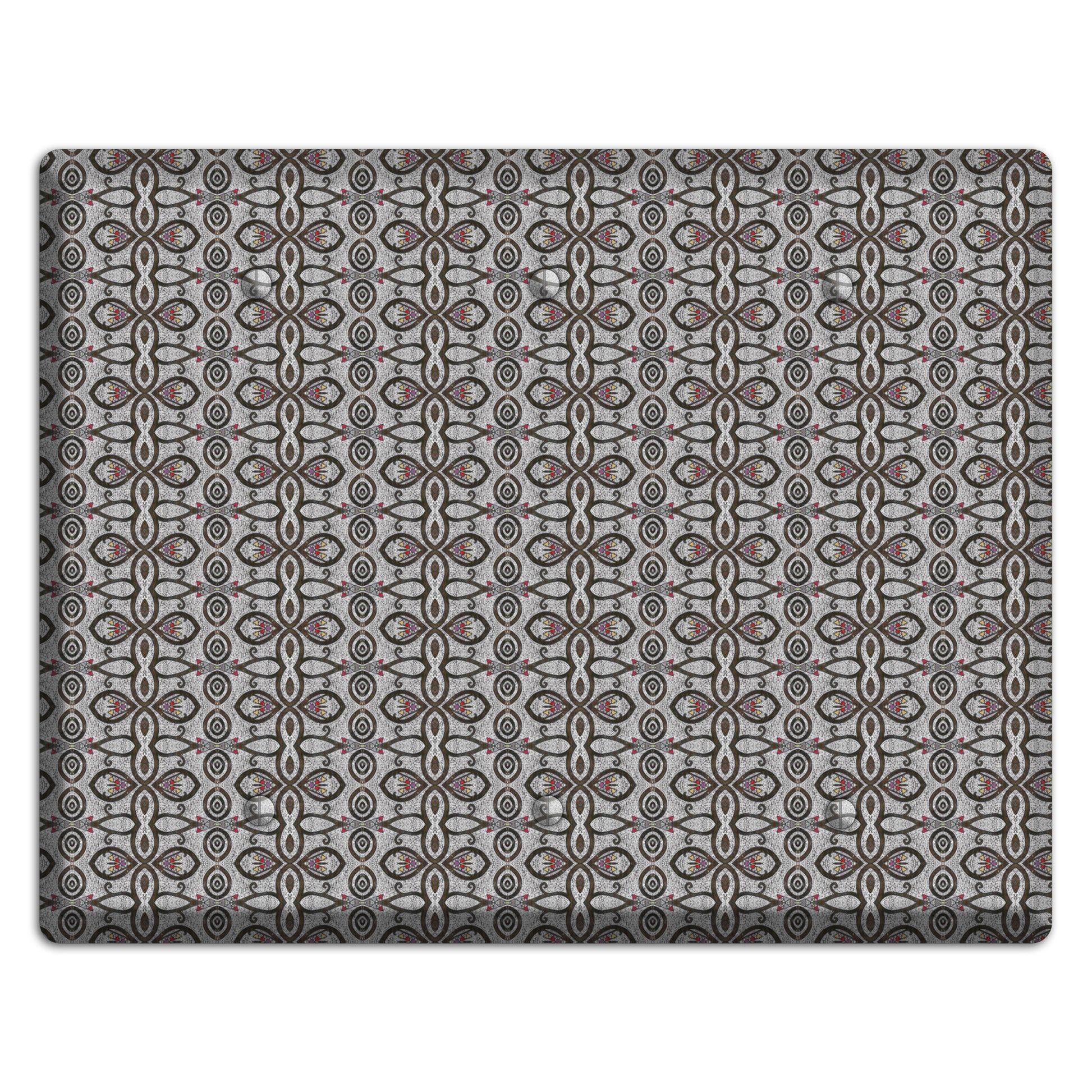 Grey Tapestry 3 Blank Wallplate