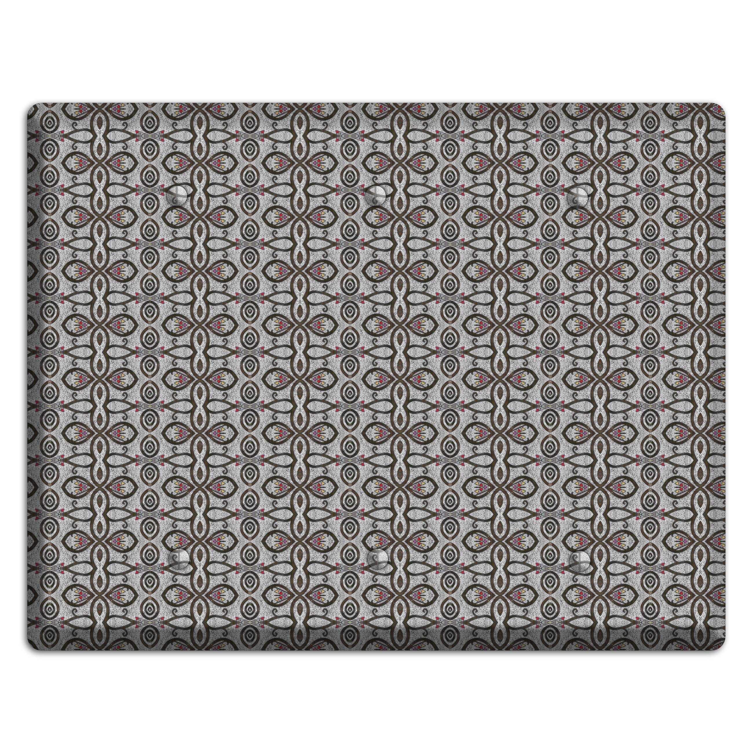 Grey Tapestry 3 Blank Wallplate