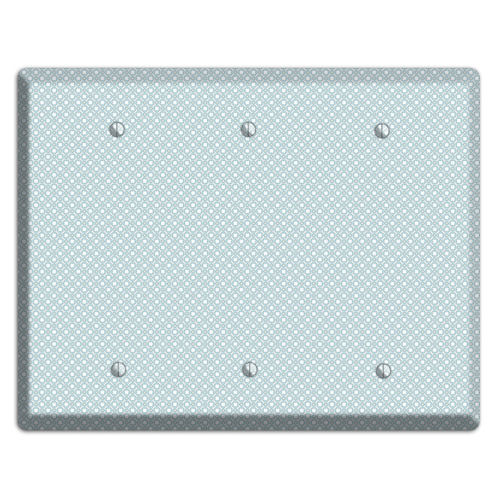 Light Blue Geometric 3 Blank Wallplate