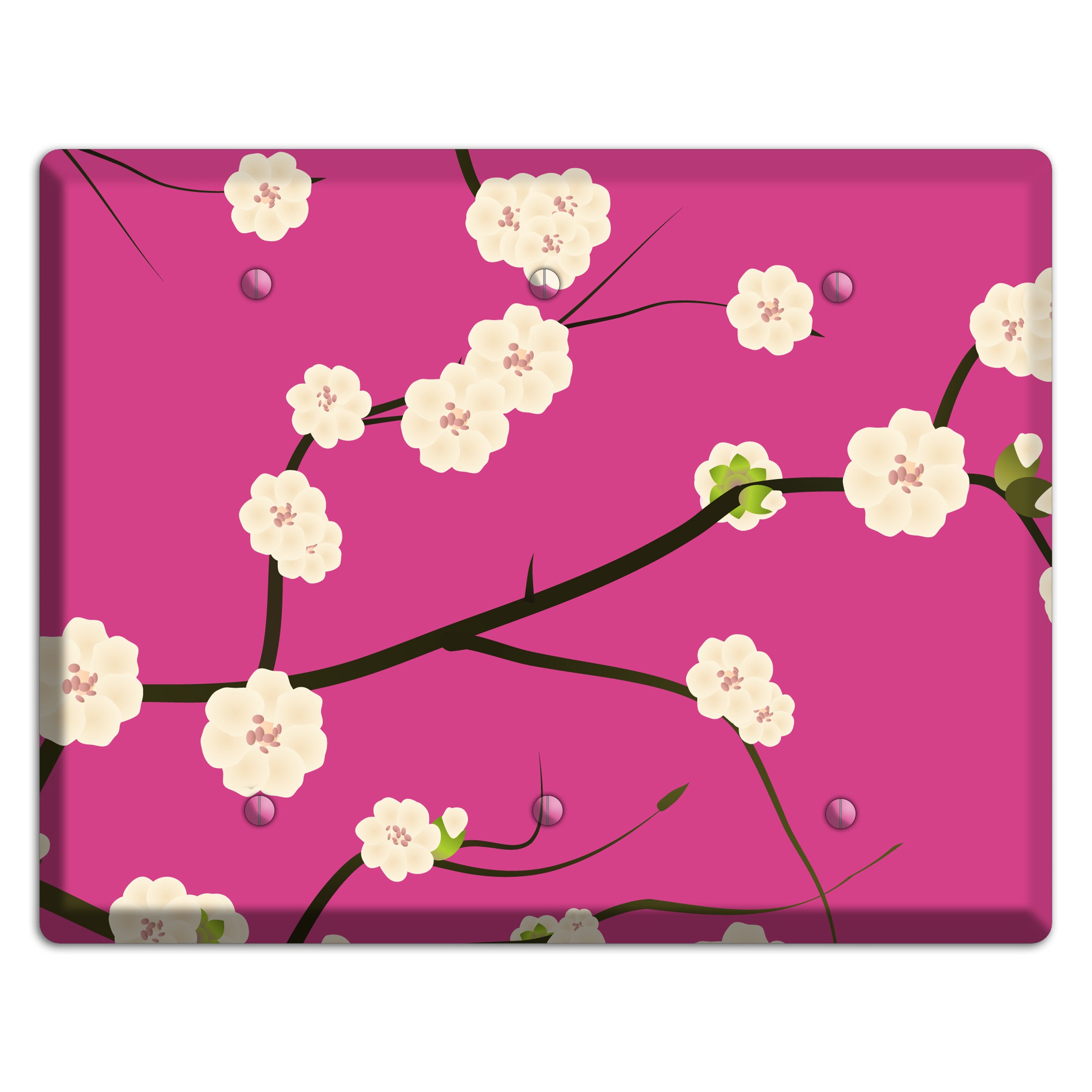 Pink Cherry Blossoms 2 3 Blank Wallplate