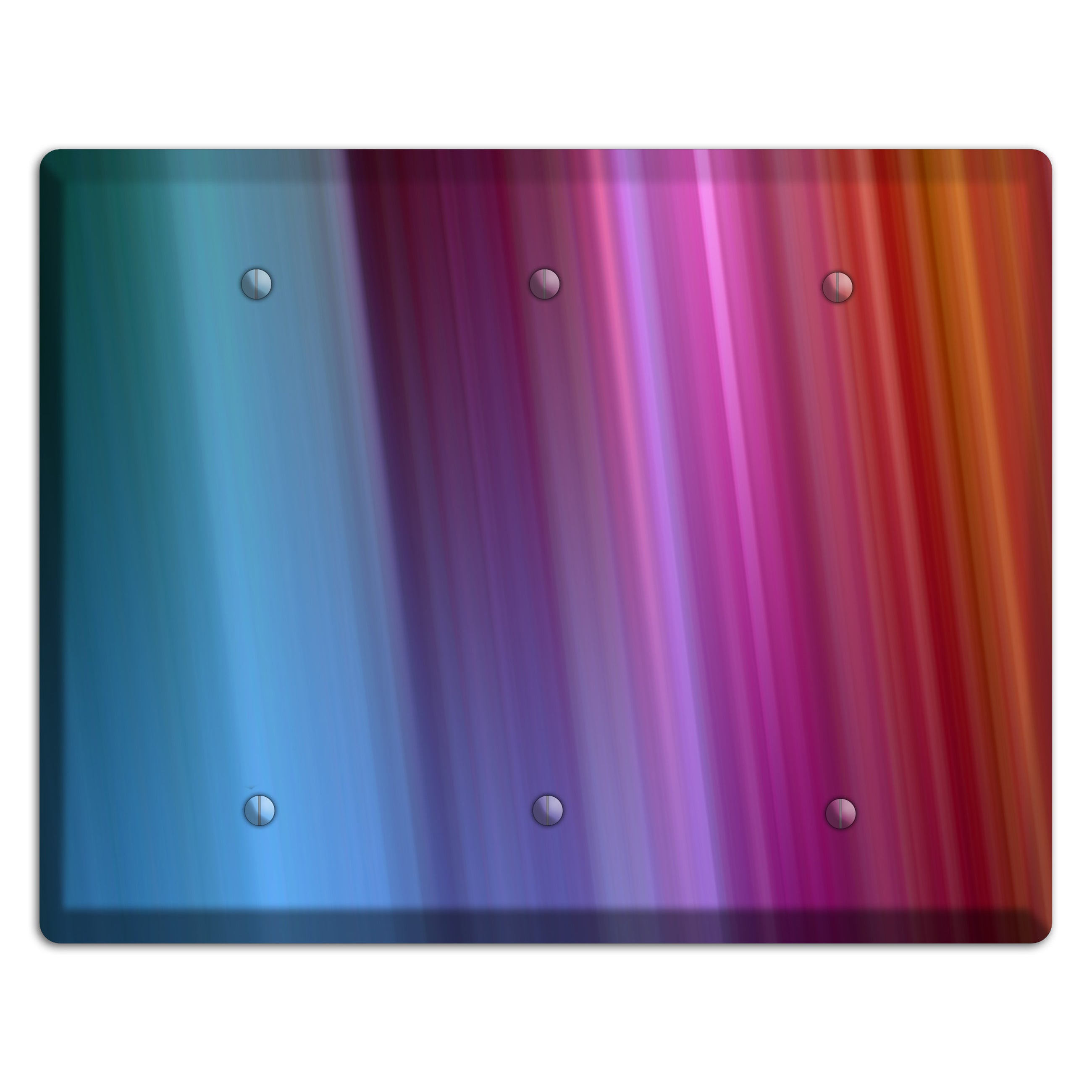Blue and Purple Ray of Light 3 Blank Wallplate