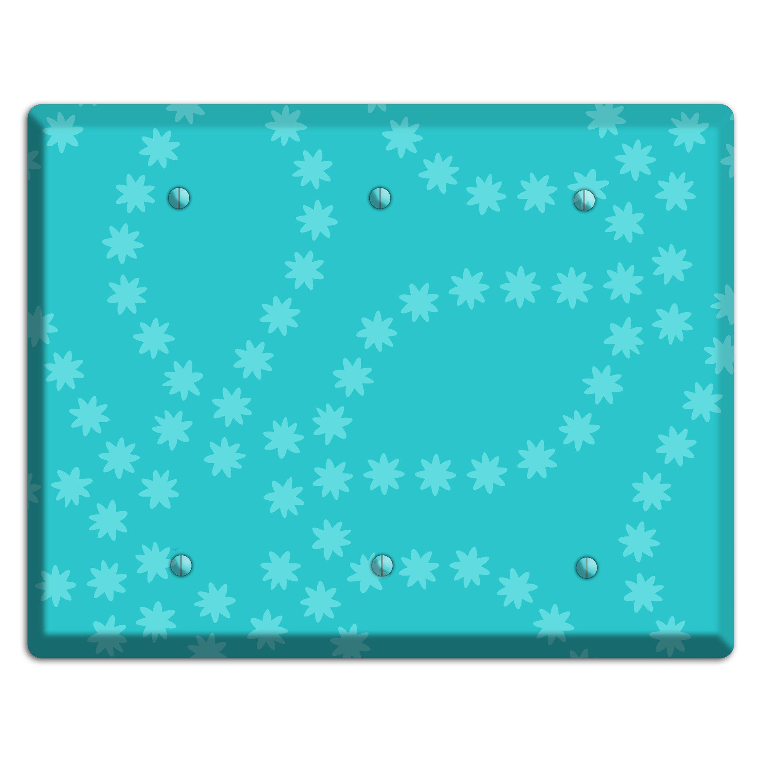 Multi Turquoise Constellation 3 Blank Wallplate