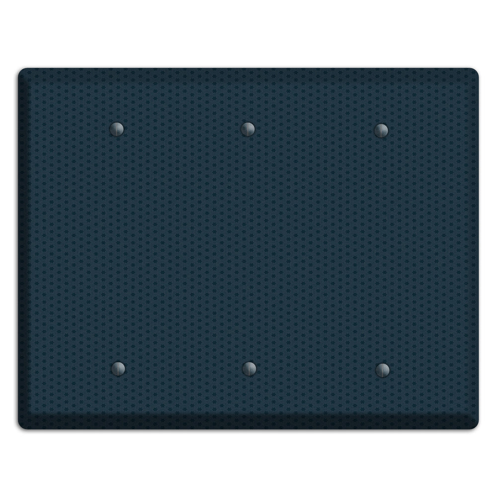 Blue with Tiny Asters 3 Blank Wallplate