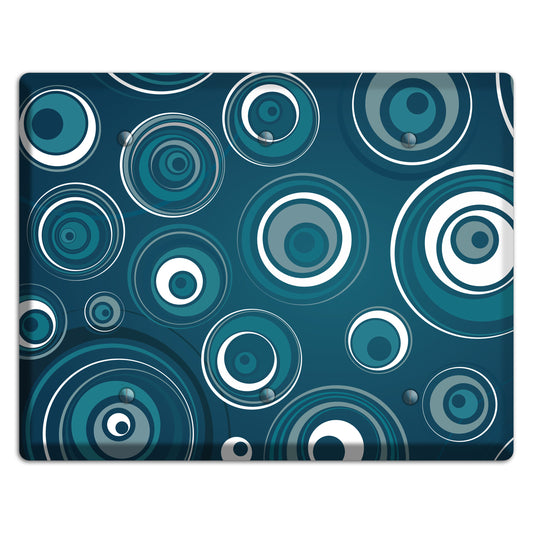 Blue Circles 3 Blank Wallplate