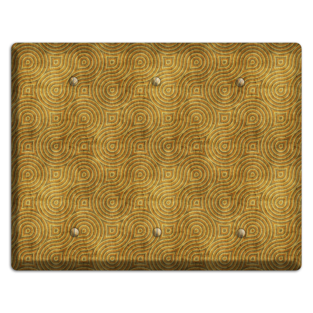 Mustard Swirl 3 Blank Wallplate