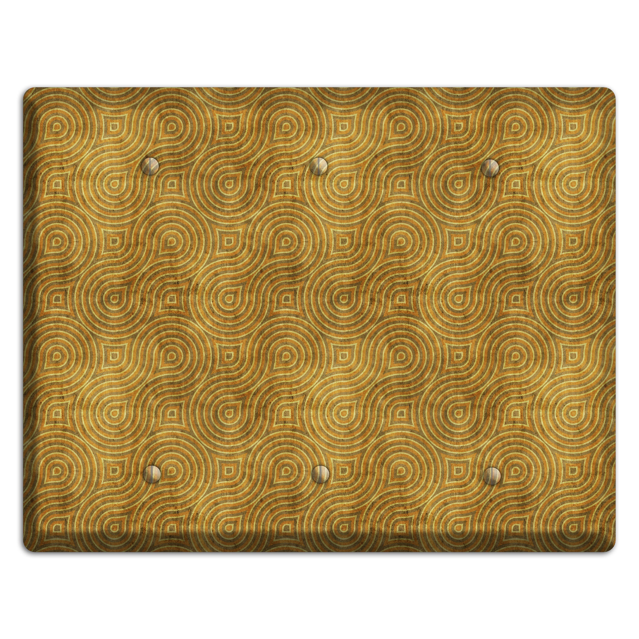 Mustard Swirl 3 Blank Wallplate