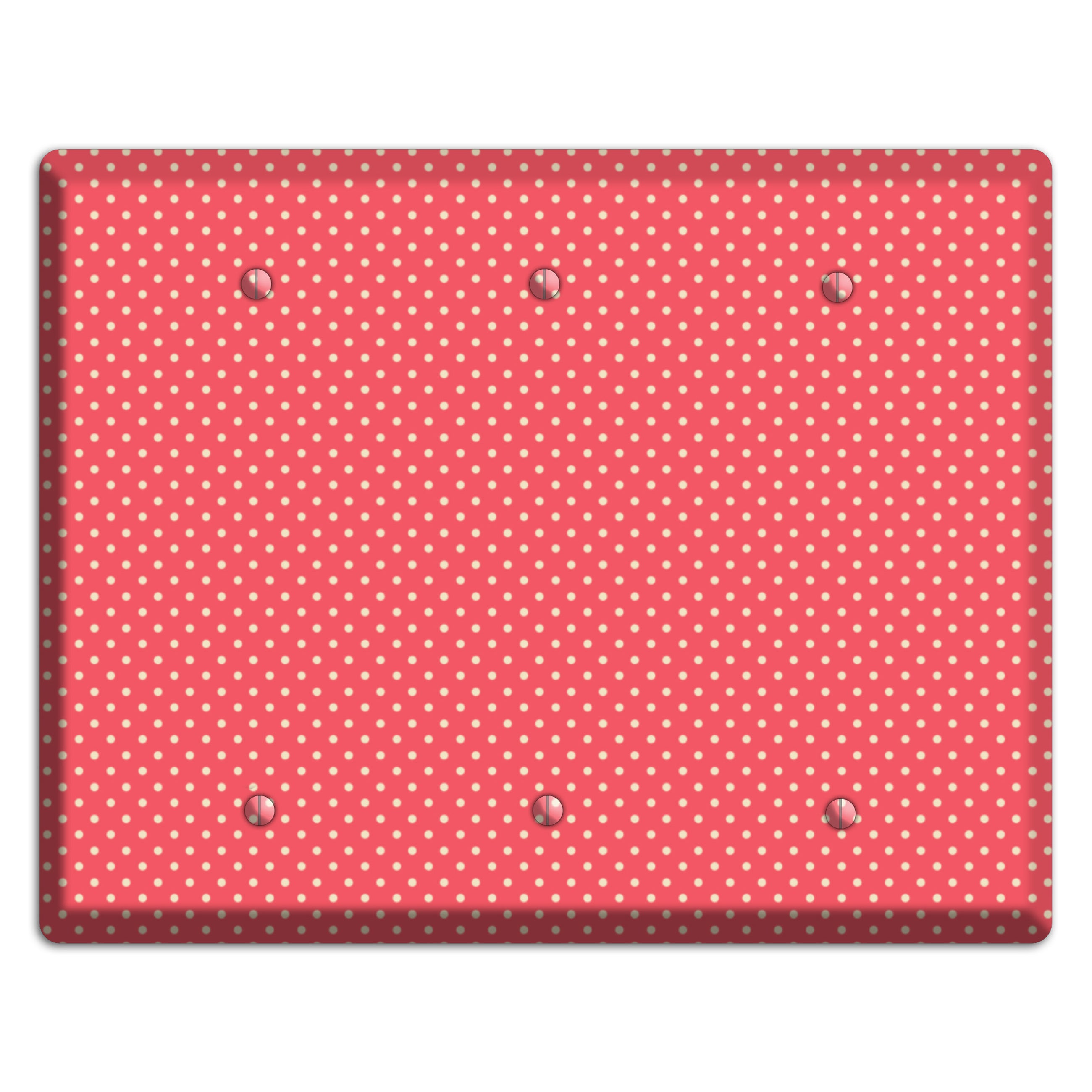 Multi Pink Tiny Polka Dots 3 Blank Wallplate