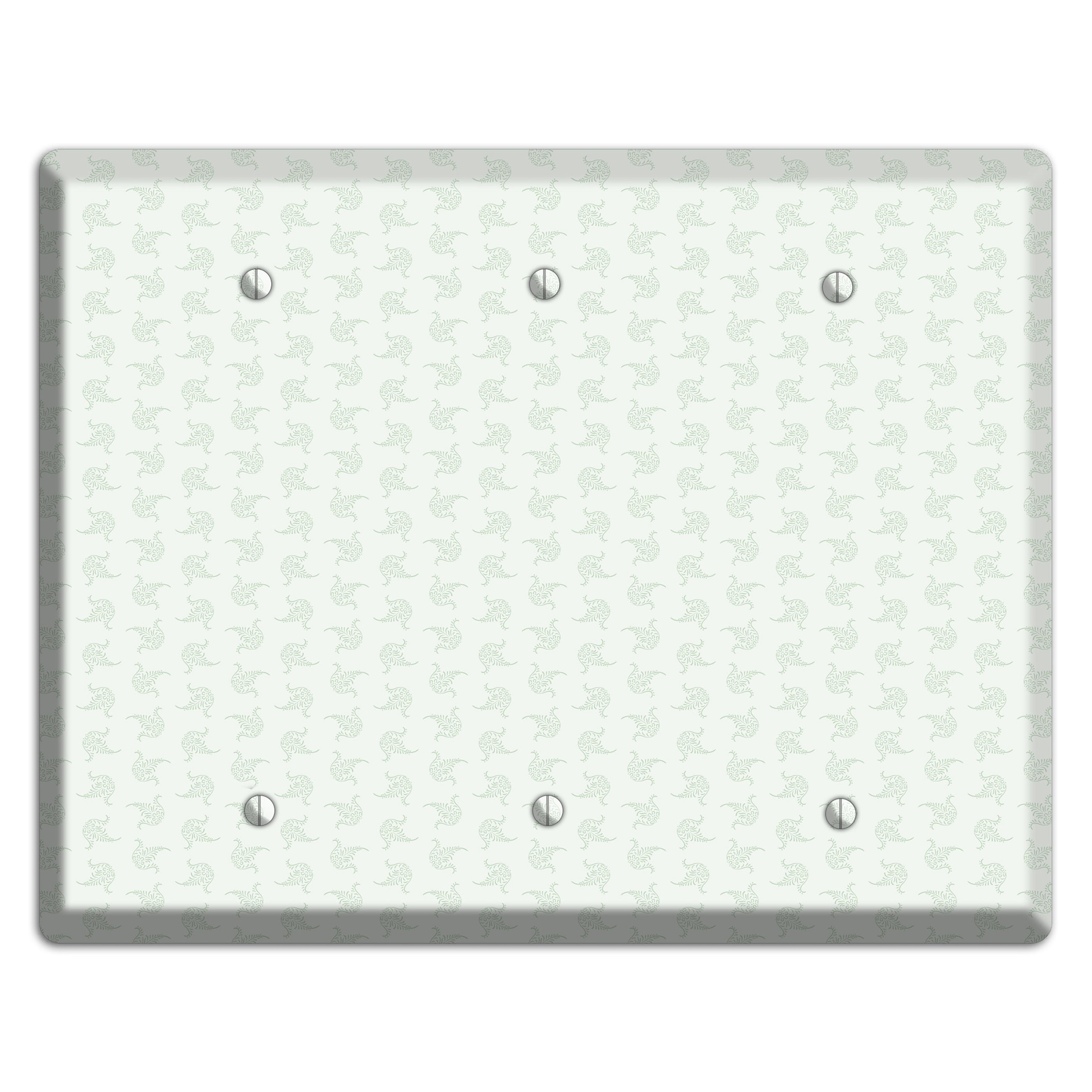 Mint Tiny Trefoil Cartouche 3 Blank Wallplate