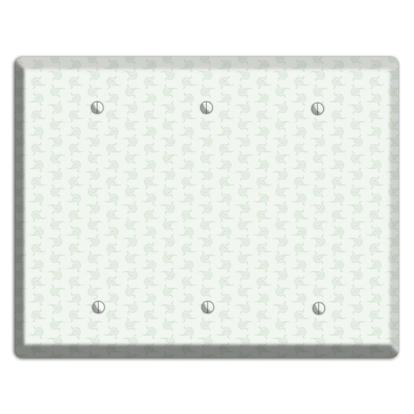 Mint Tiny Trefoil Cartouche 3 Blank Wallplate