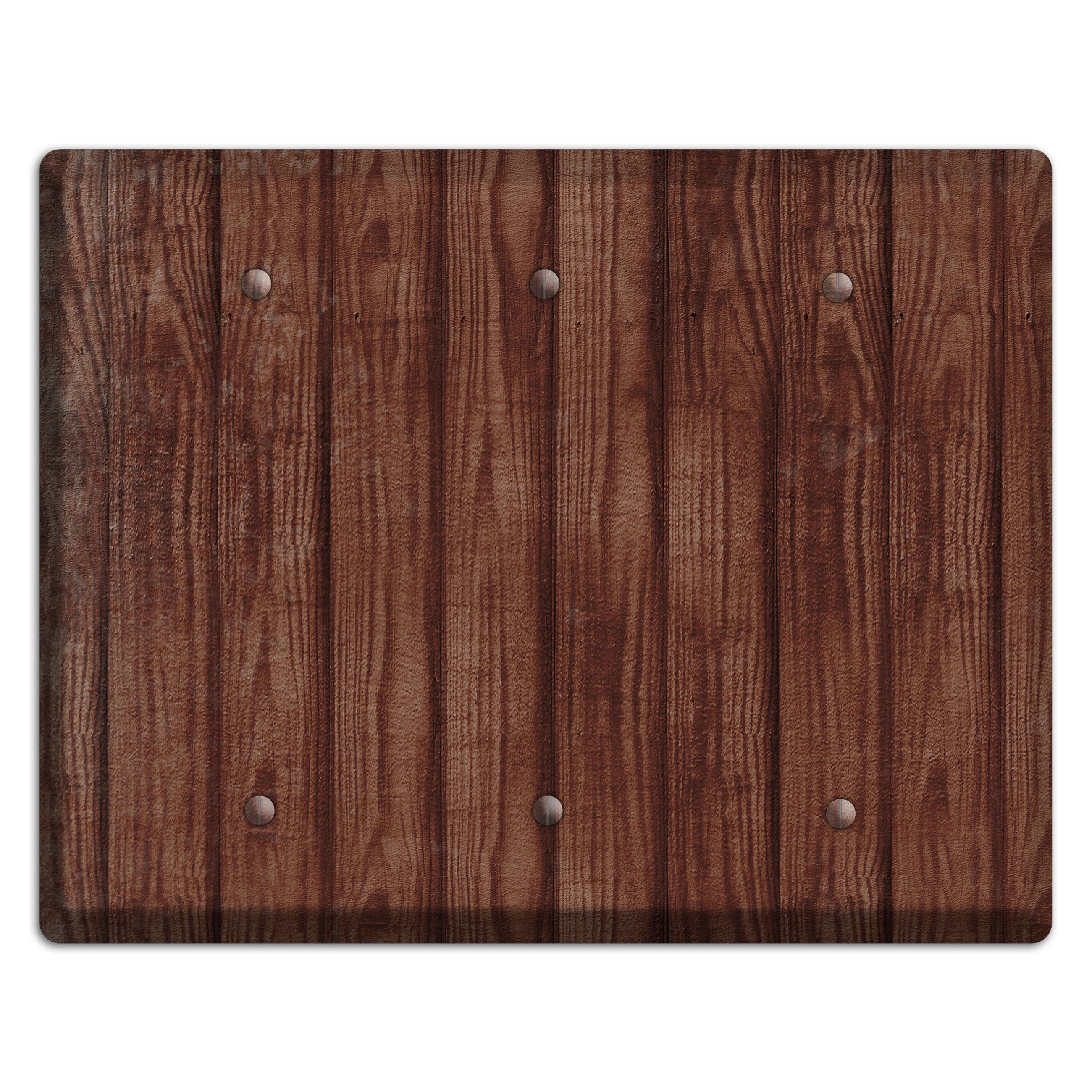 Saddle Weathered Wood 3 Blank Wallplate