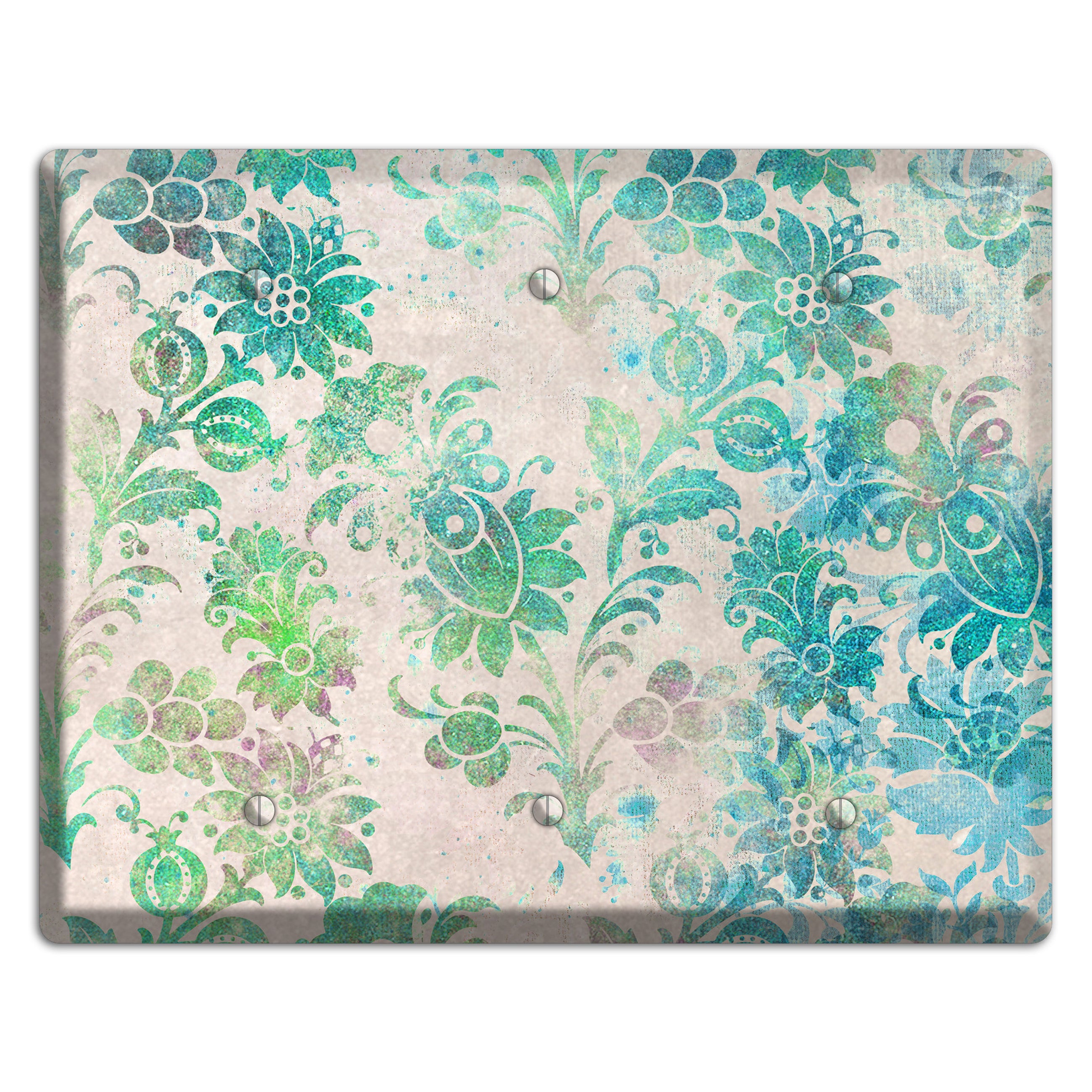 Acapulco Whimsical Damask 3 Blank Wallplate