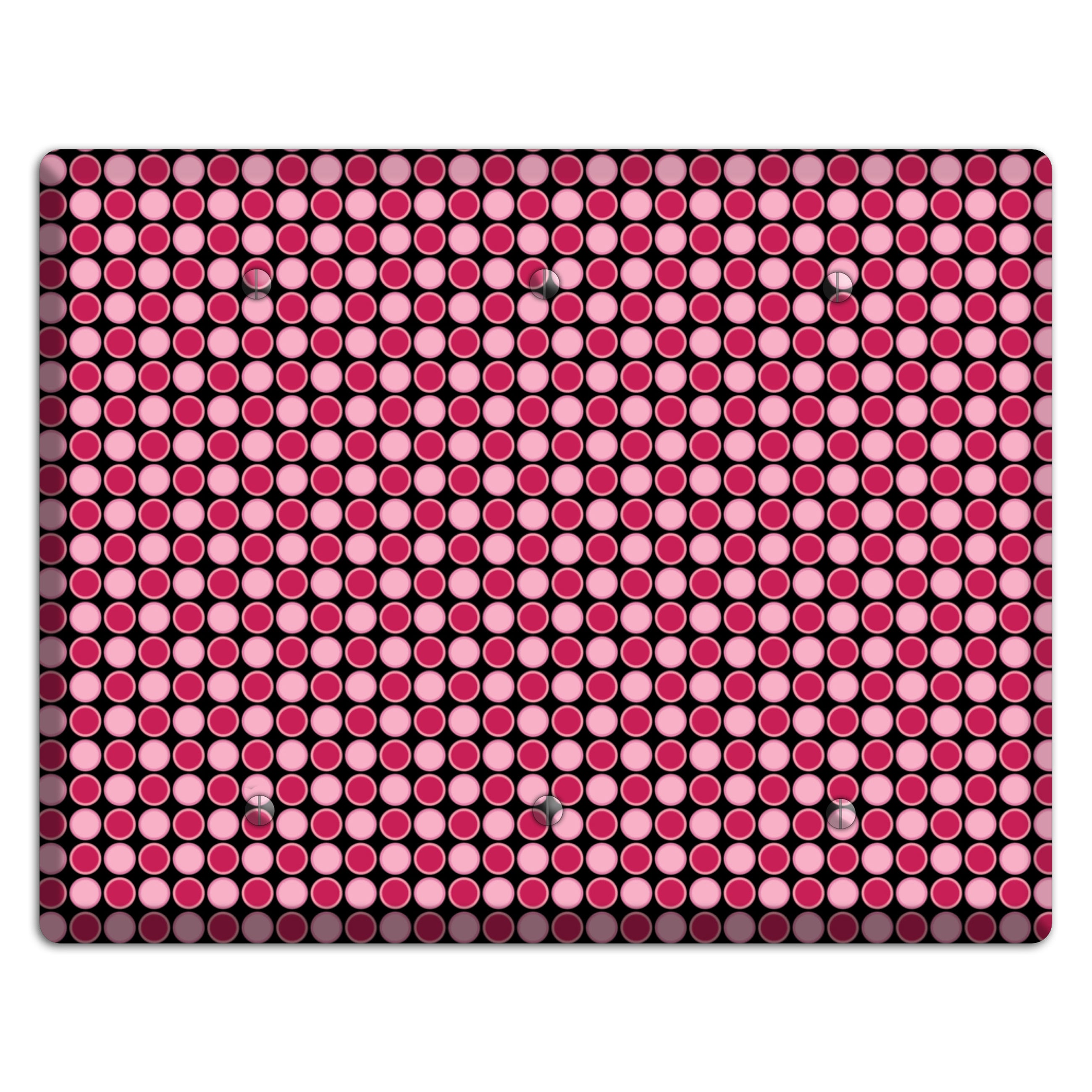 Fuschia and Pink Tiled Dots 3 Blank Wallplate