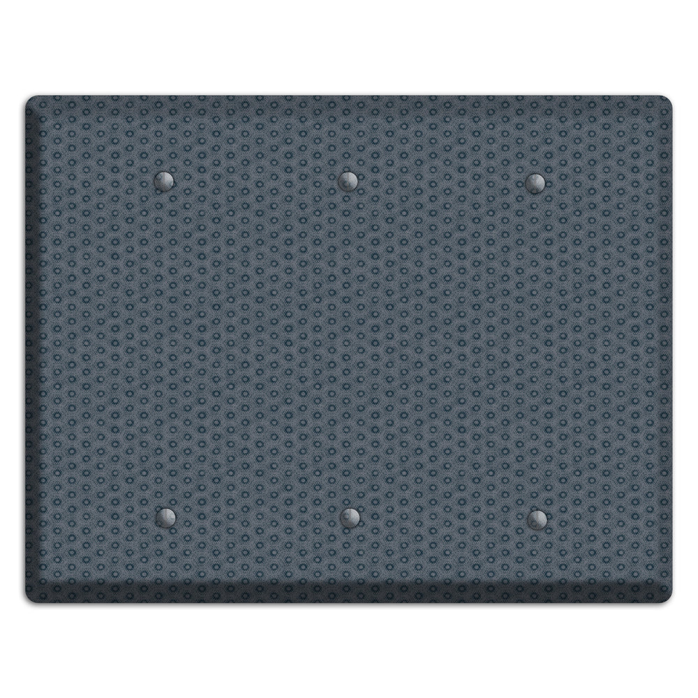 Blue Grey Foulard 3 Blank Wallplate