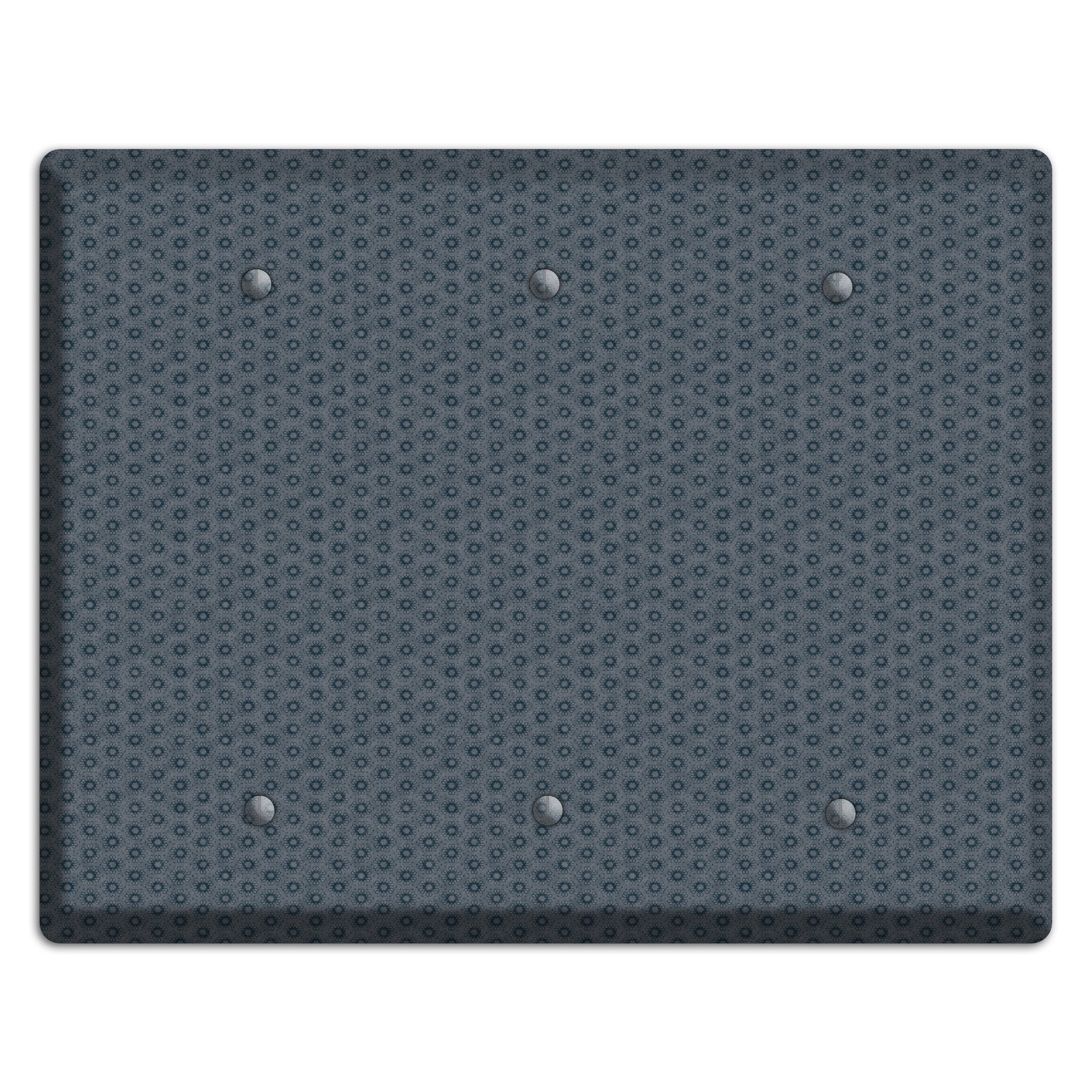 Blue Grey Foulard 3 Blank Wallplate