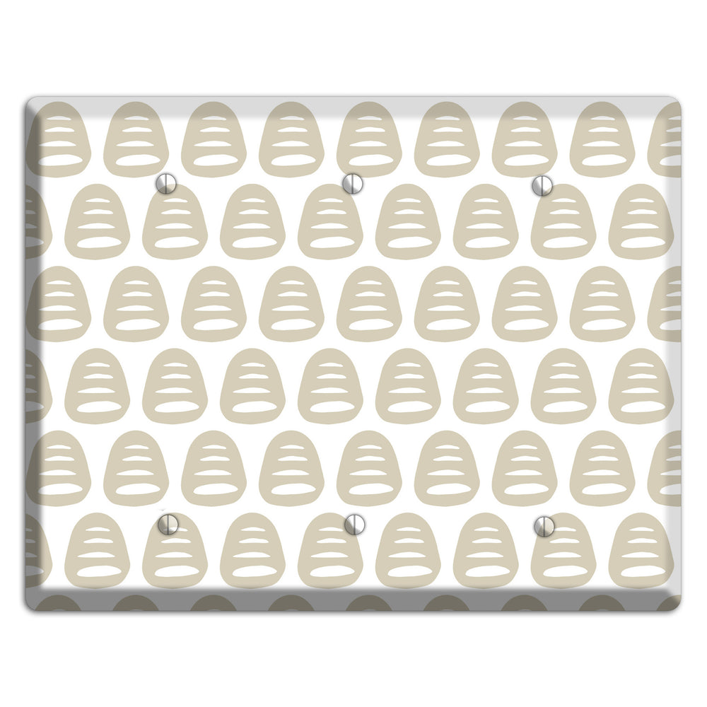 Simple Scandanavian Style II 3 Blank Wallplate