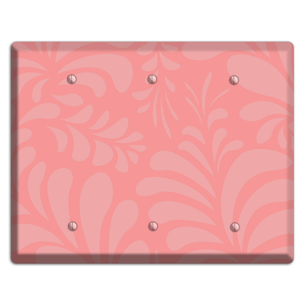 Pink Herati 3 Blank Wallplate