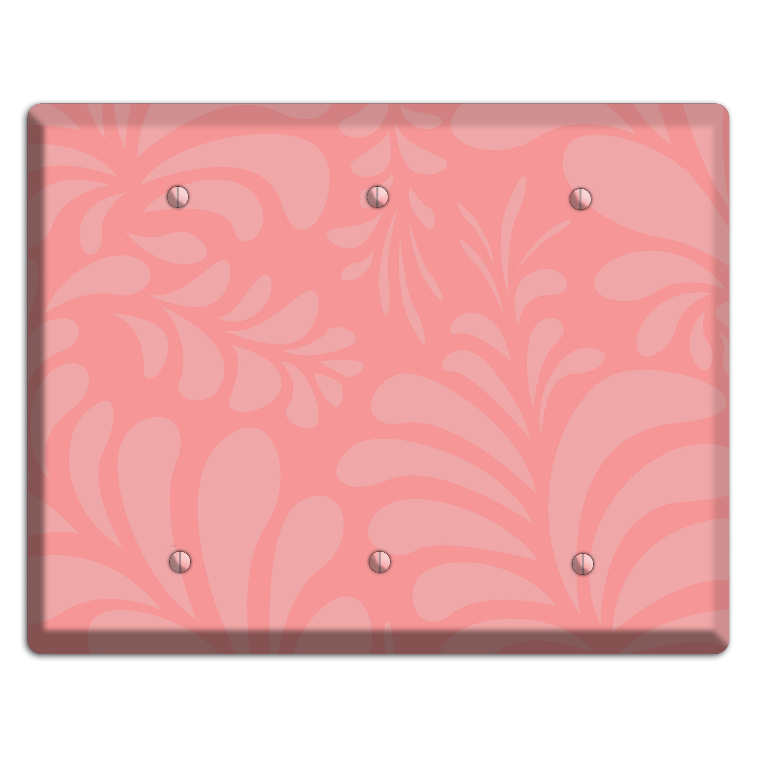 Pink Herati 3 Blank Wallplate