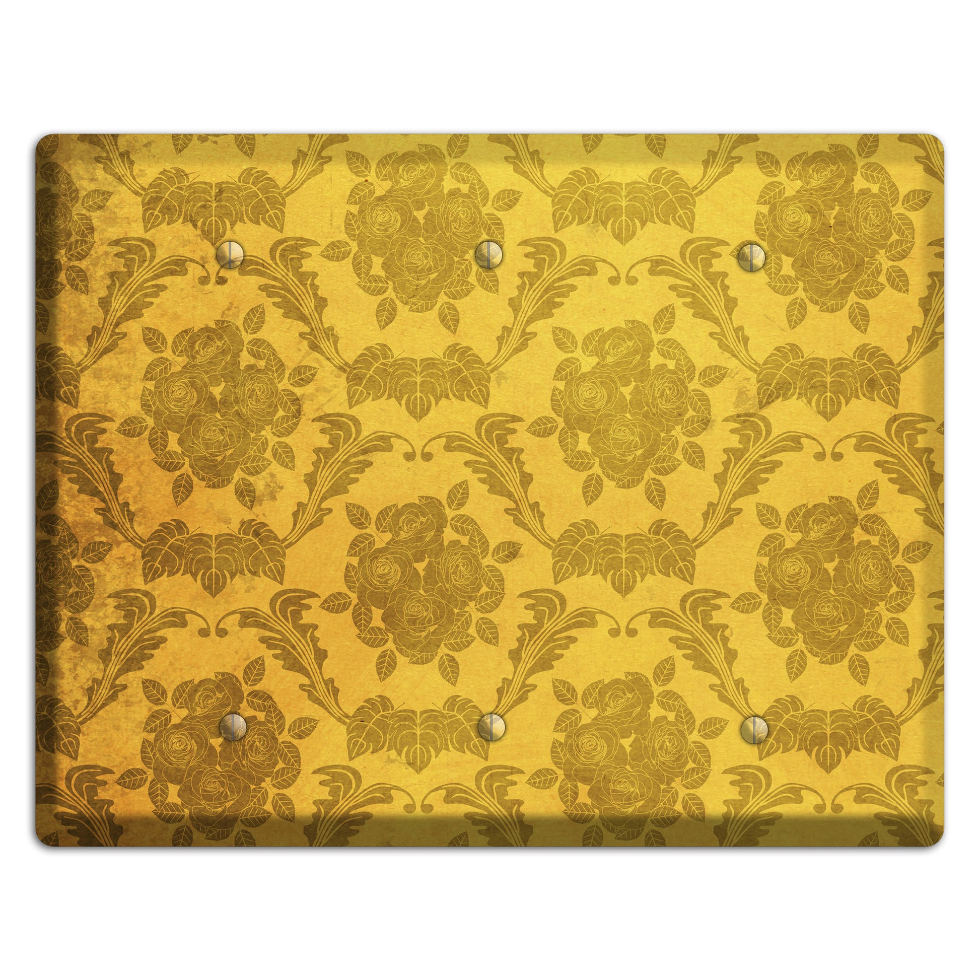 Tusock Vintage Rose Damask 3 Blank Wallplate