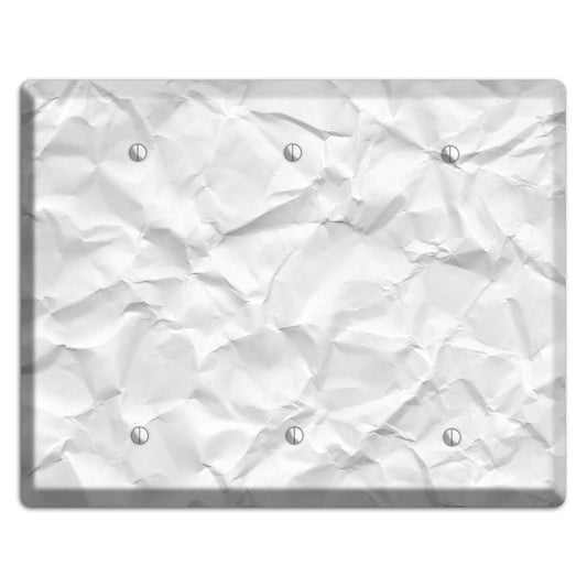 Alto Crinkled Paper 3 Blank Wallplate