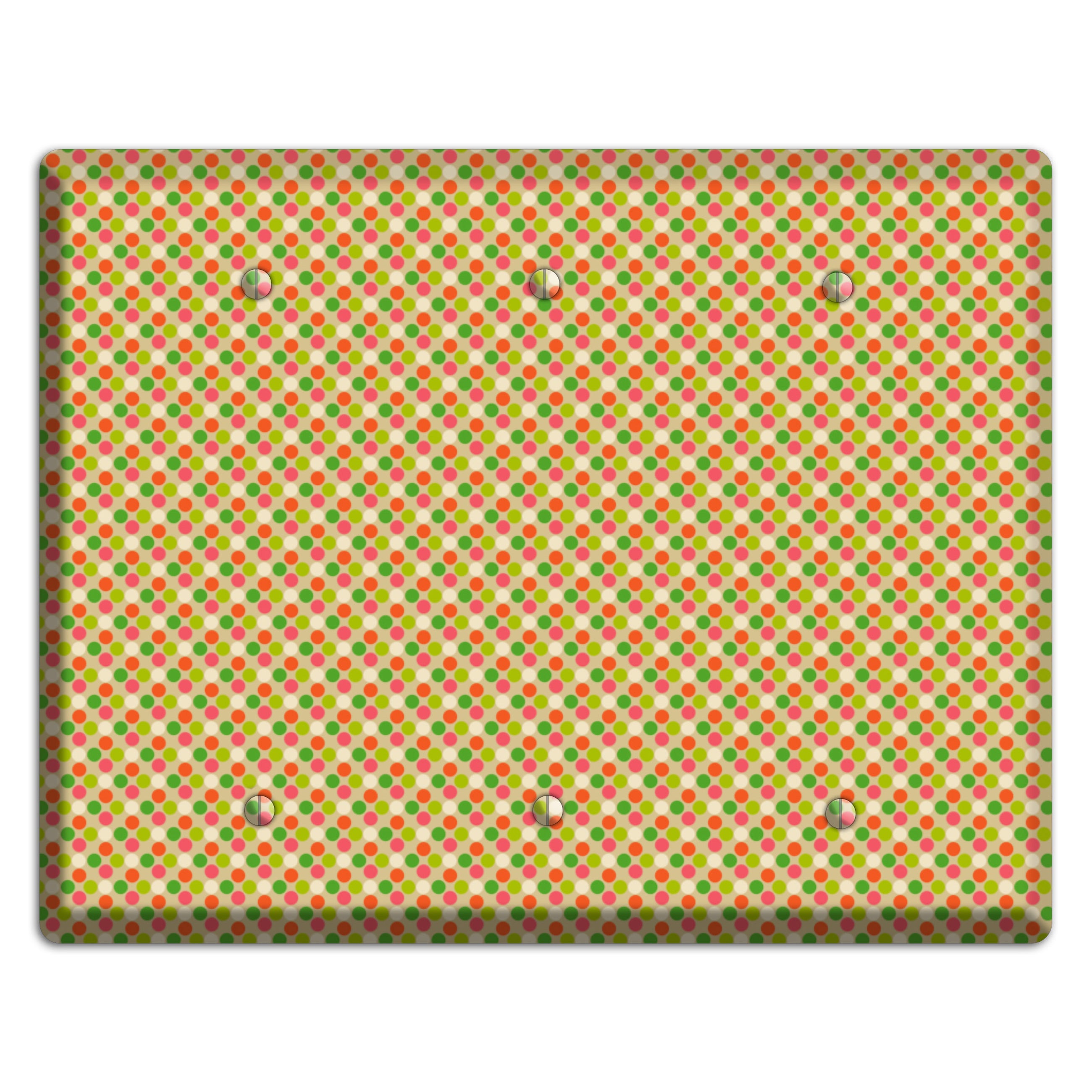 Yellow Plaid 3 Blank Wallplate