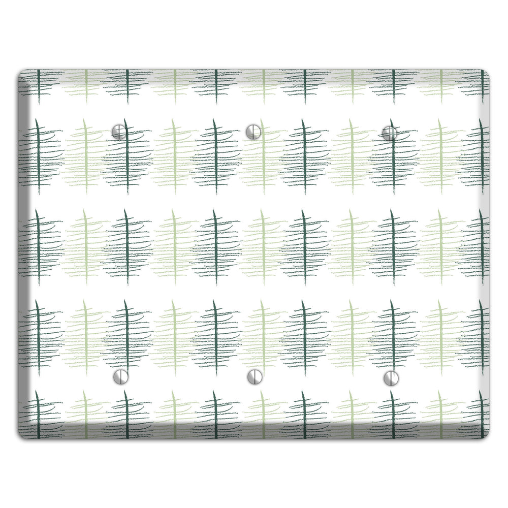 Leaves Style B 3 Blank Wallplate