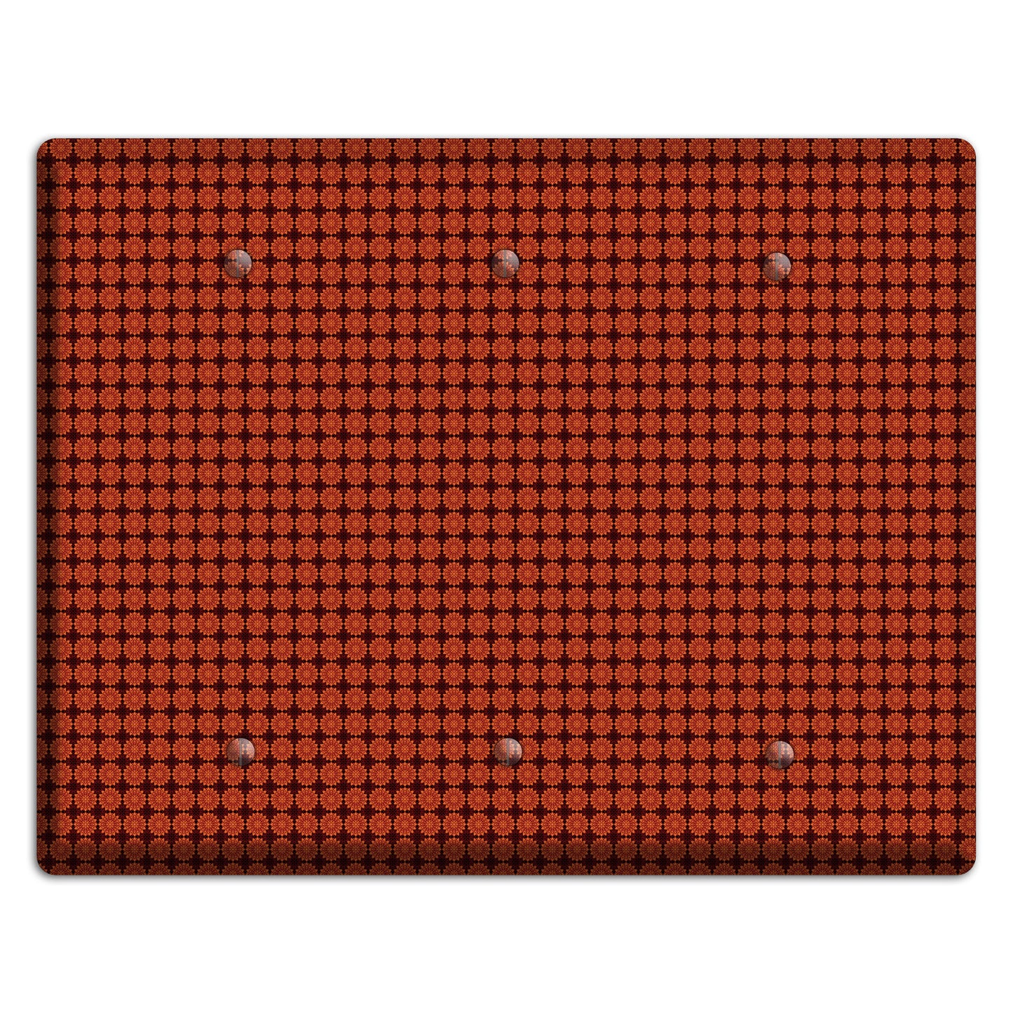 Maroon with Tiled Red Foulard 3 Blank Wallplate