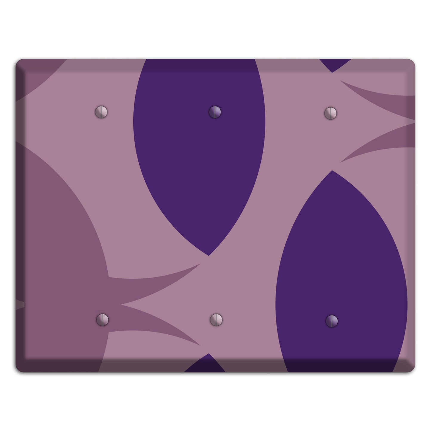 Purple Abstract 3 Blank Wallplate
