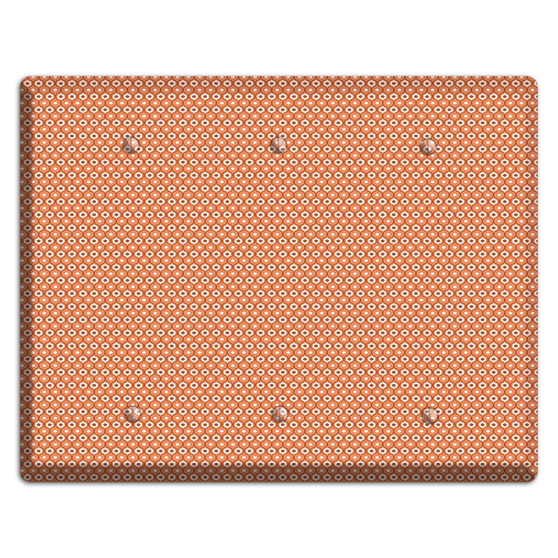 Coral Tiny Double Scallop 3 Blank Wallplate