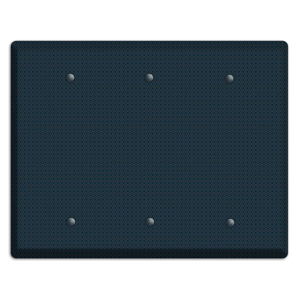 Navy Foulard 3 Blank Wallplate