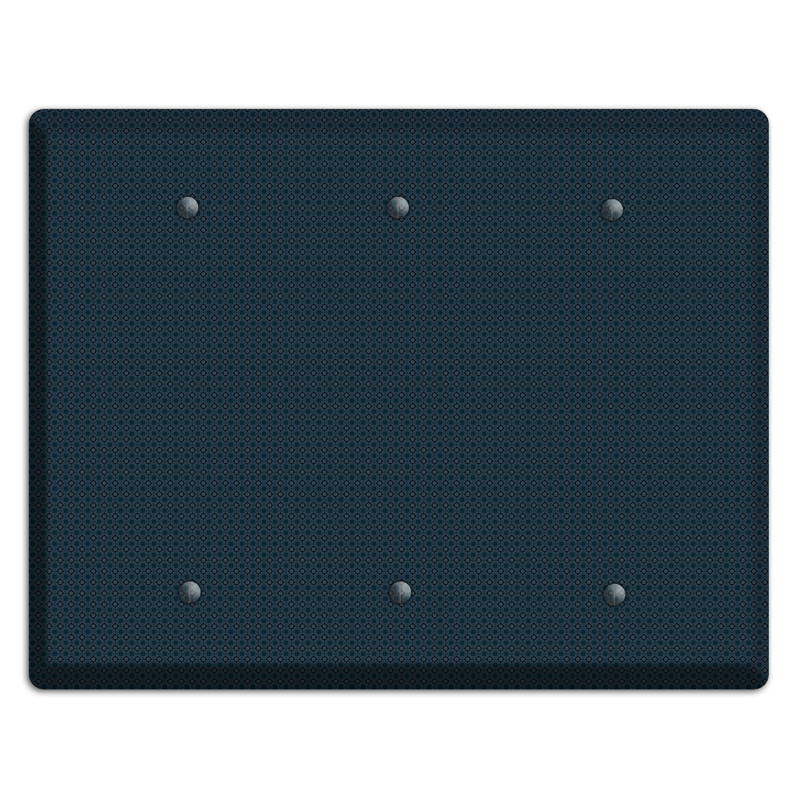 Navy Foulard 3 Blank Wallplate