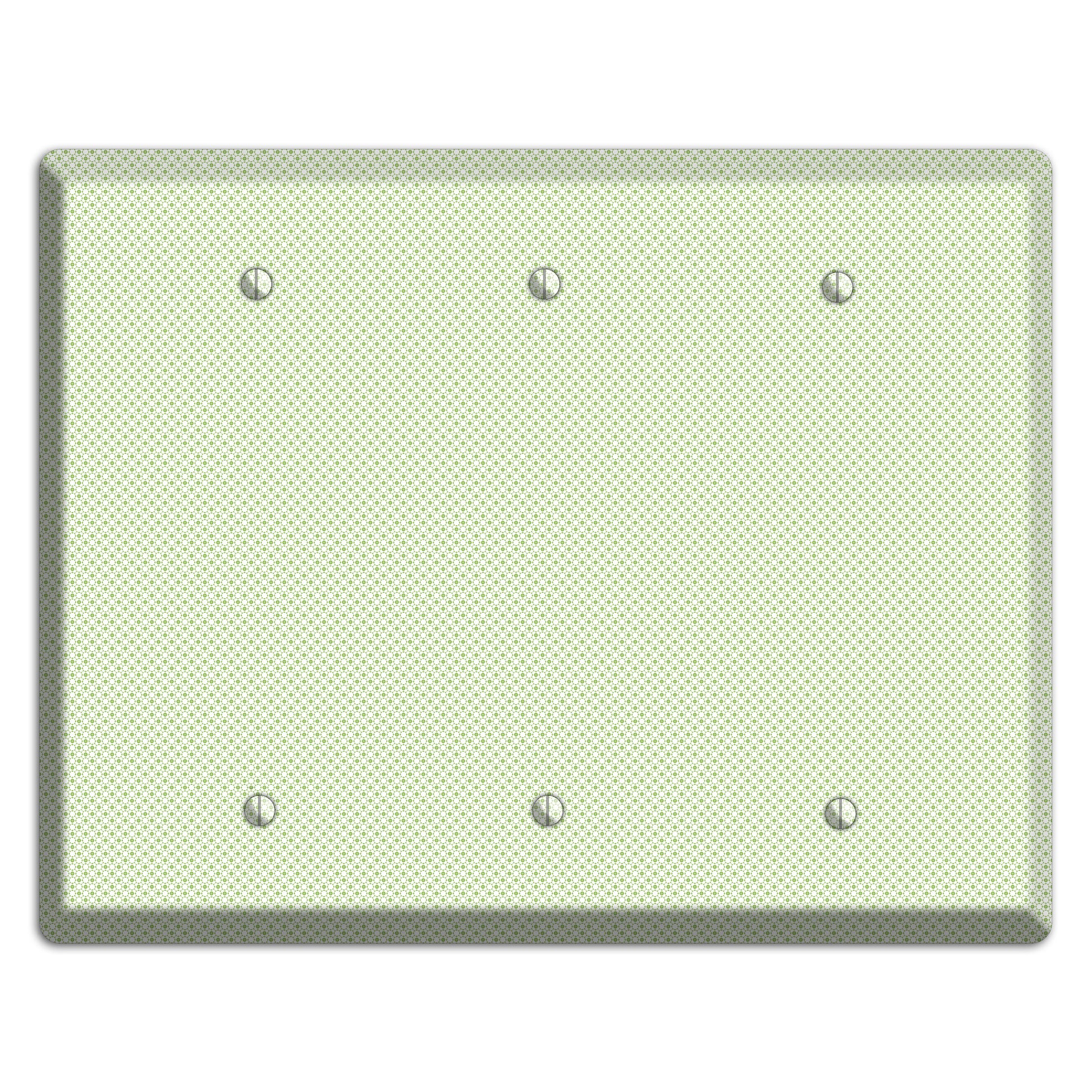 Light Green Tiny Geometric 3 Blank Wallplate