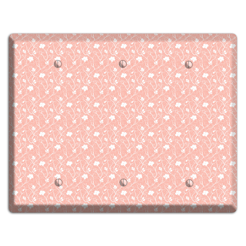 Salmon Sprig 3 Blank Wallplate