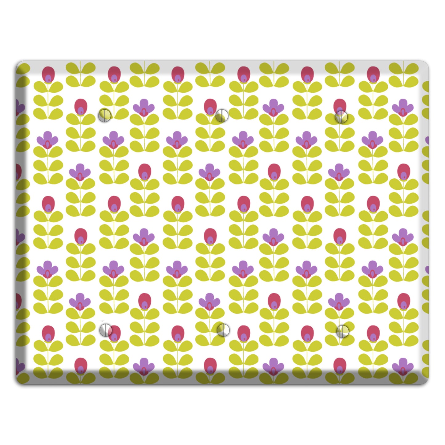 Yellow Small Sprouts 3 Blank Wallplate