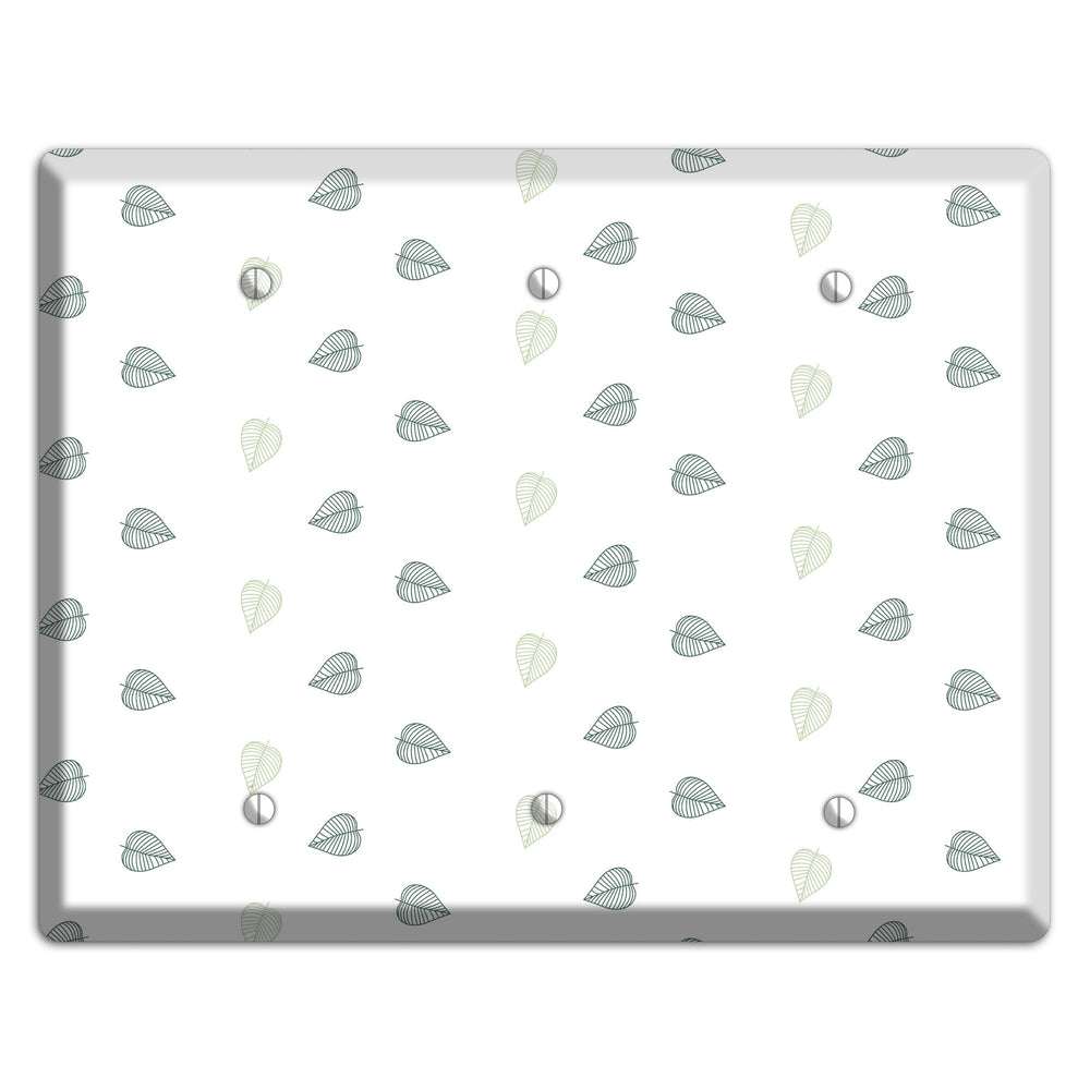 Leaves Style BB 3 Blank Wallplate