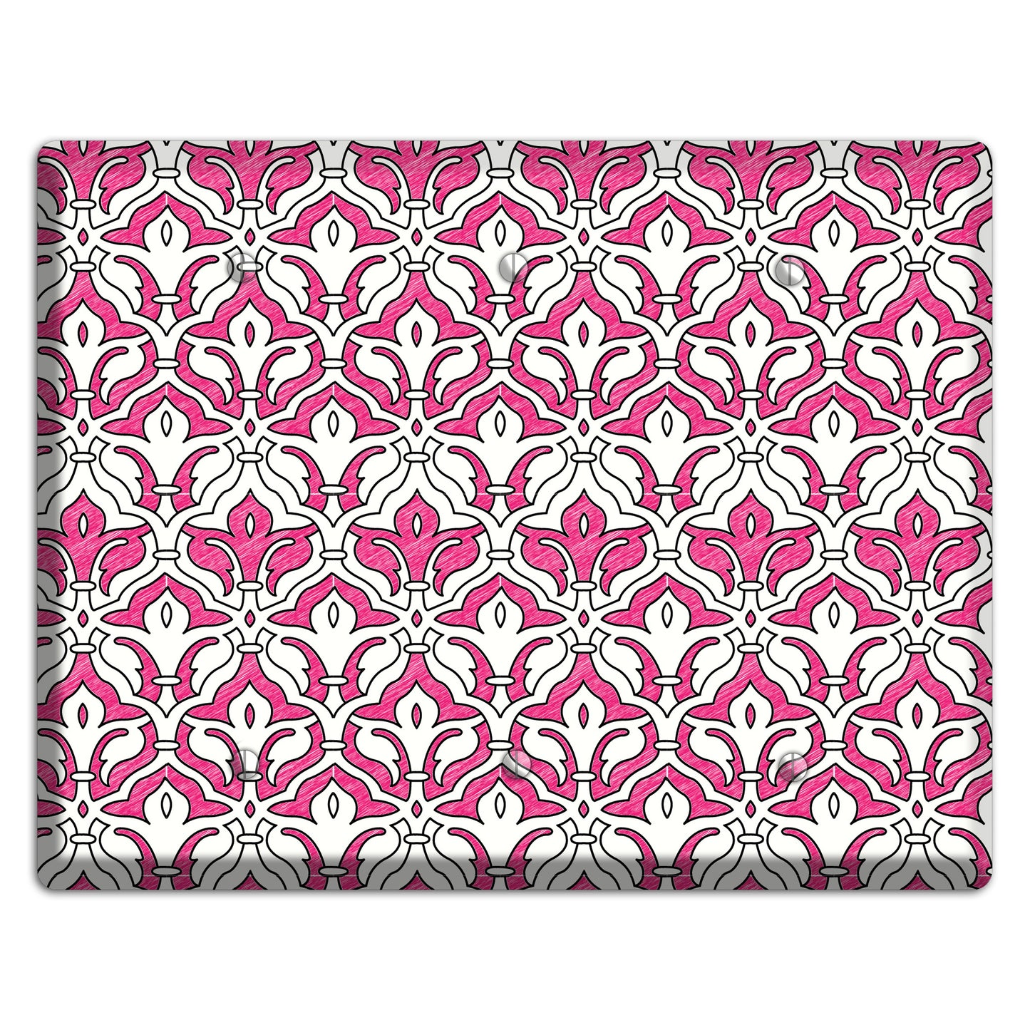 Pink Scallop Tapestry 3 Blank Wallplate