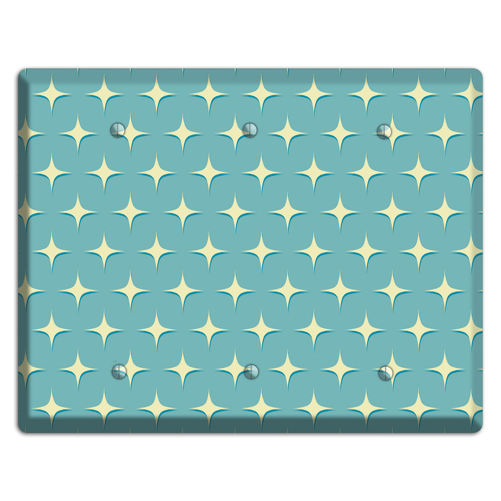 Yellow Atomic Diamond 3 Blank Wallplate