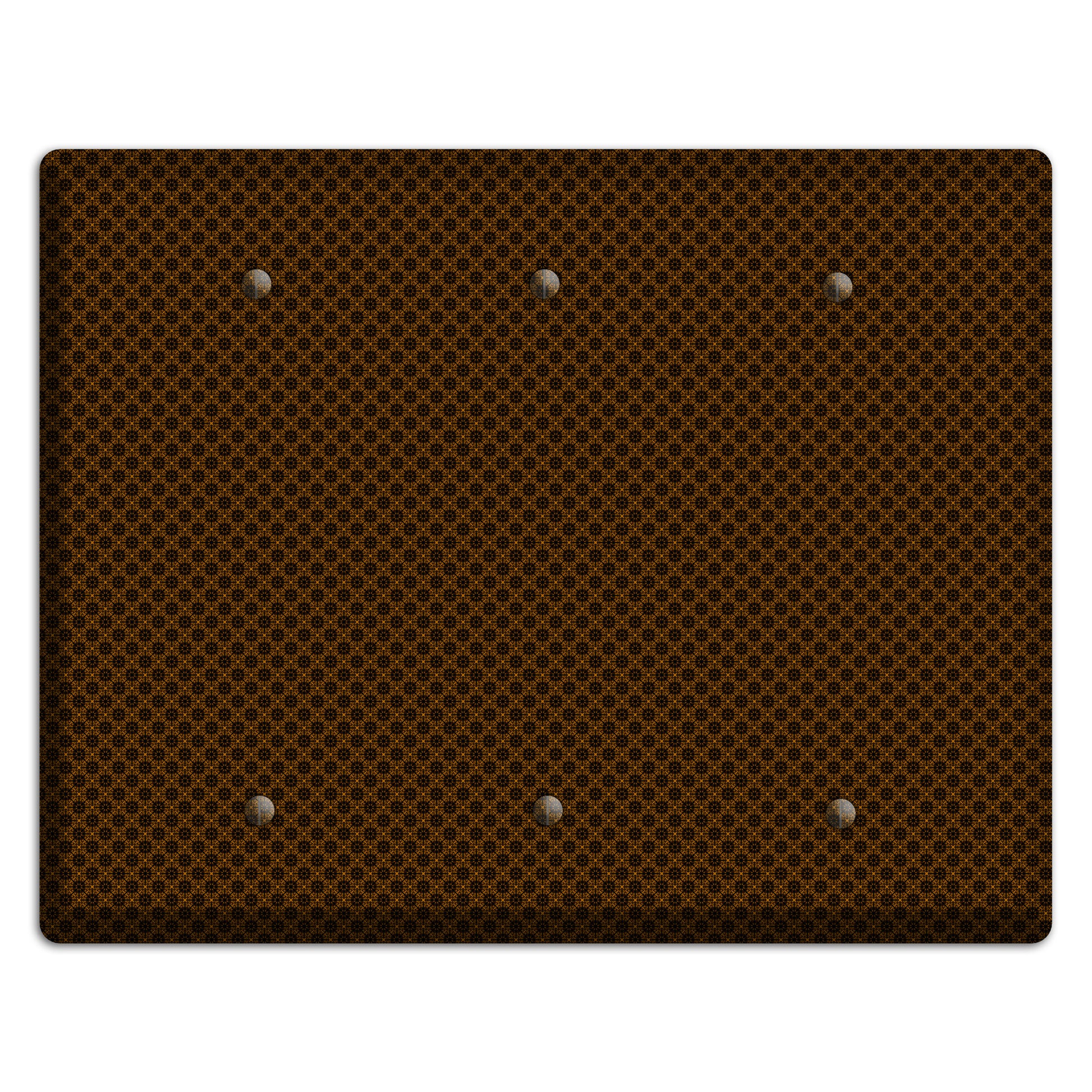 Brown Geometric 3 Blank Wallplate