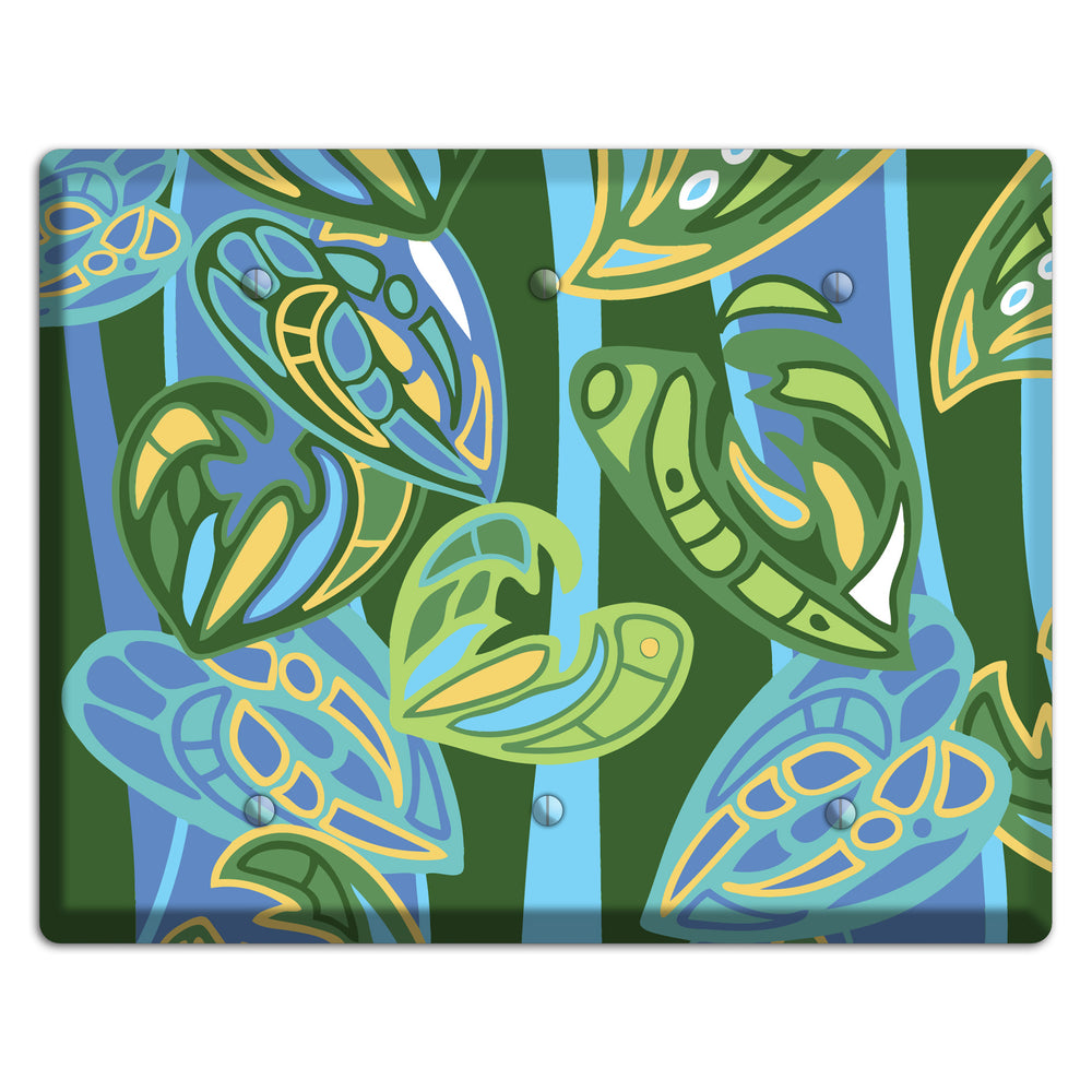 Pacific Blue and Green 3 Blank Wallplate