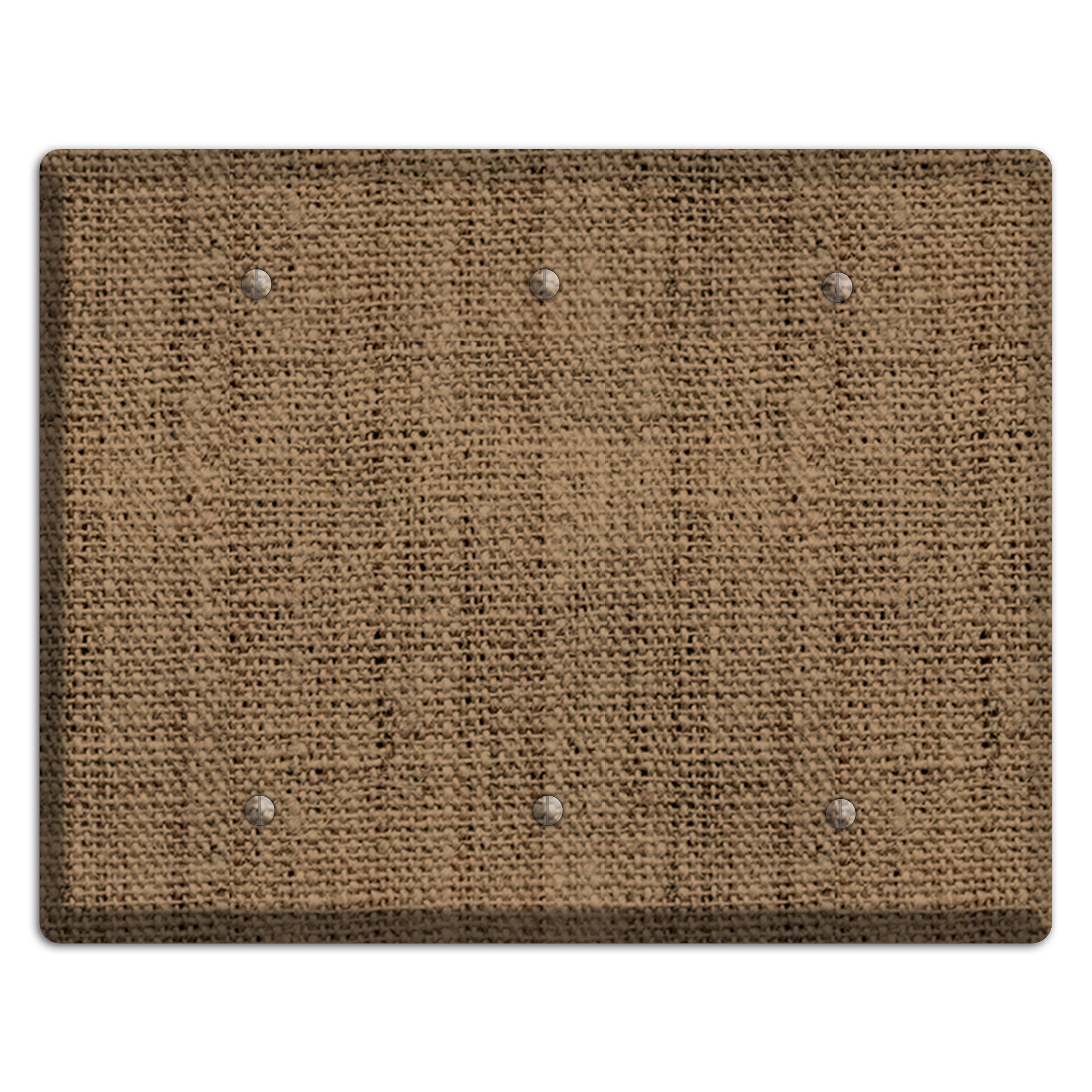 Shadow Burlap 3 Blank Wallplate