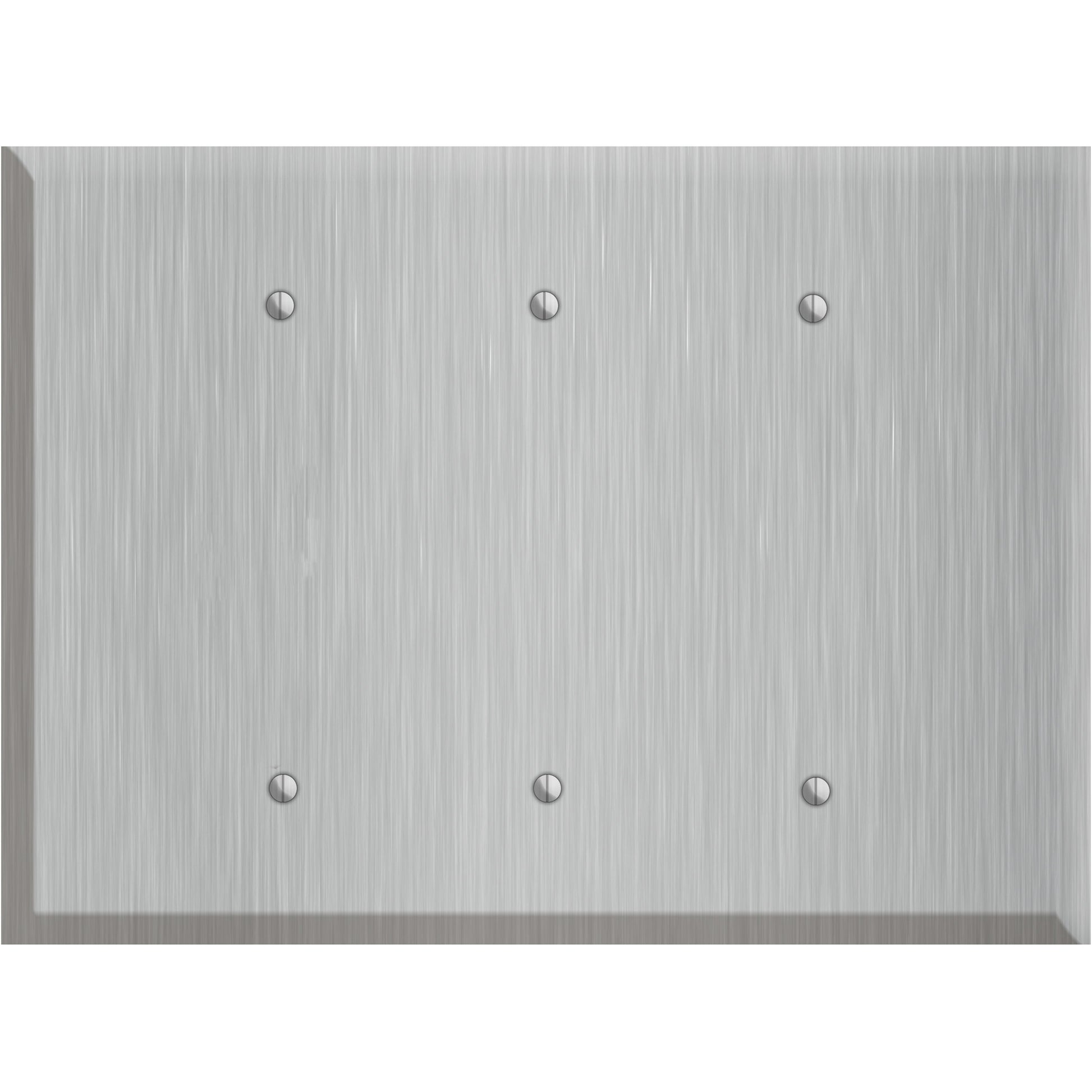 Oversized Discontinued Stainless Steel 3 Blank Wallplate