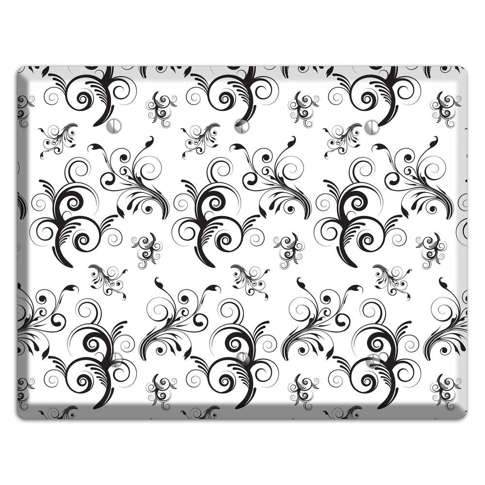 Scrolled Toile 3 Blank Wallplate