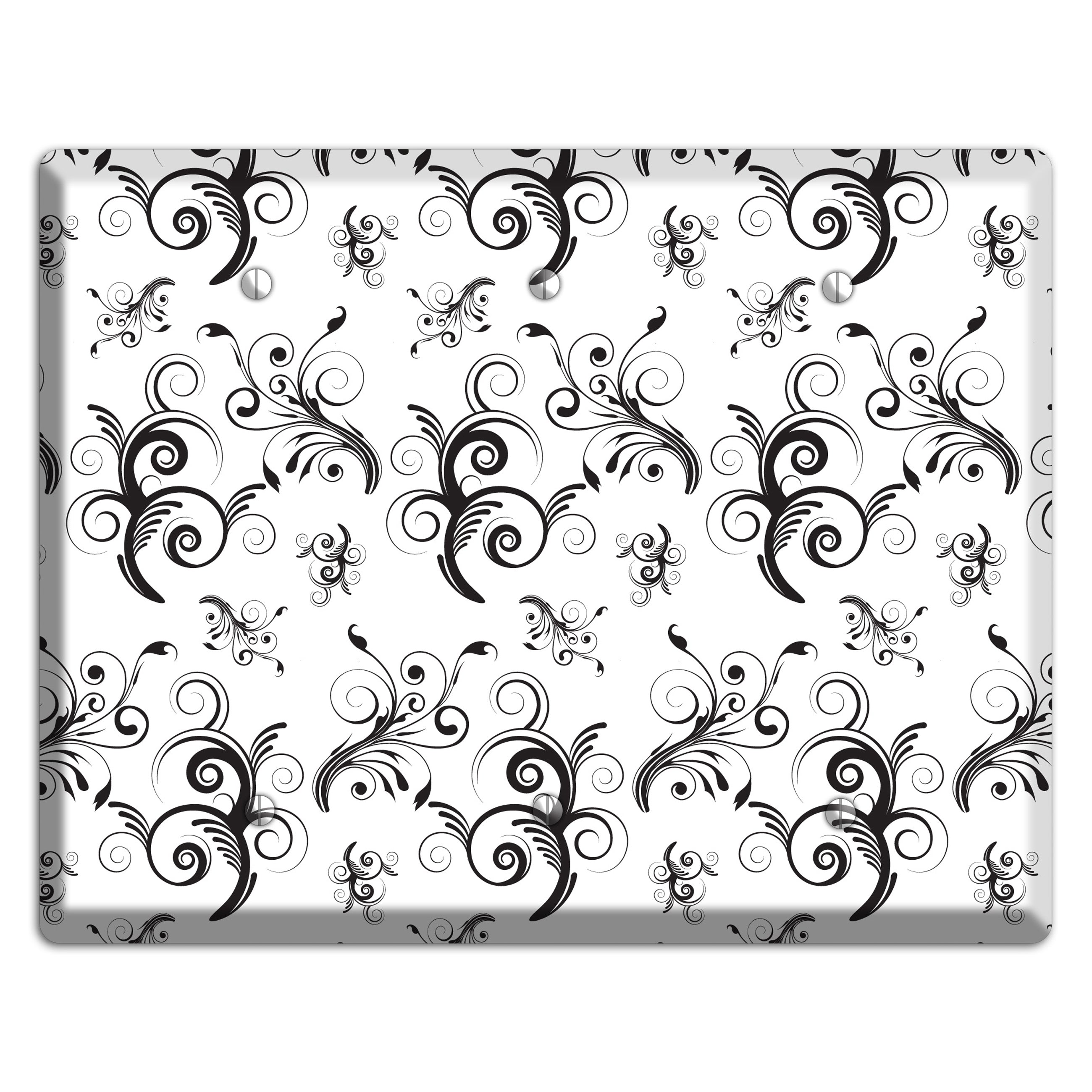 Scrolled Toile 3 Blank Wallplate
