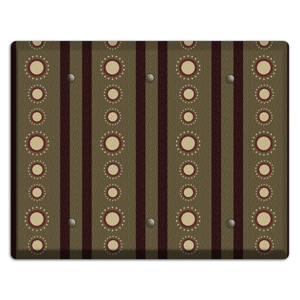 Multi Brown Suzani 3 Blank Wallplate