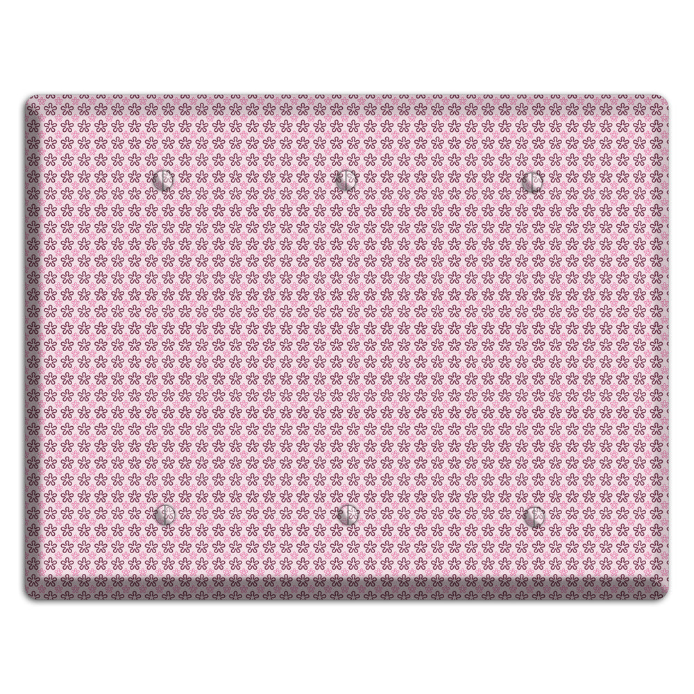 Pink Tiny Floral 3 Blank Wallplate
