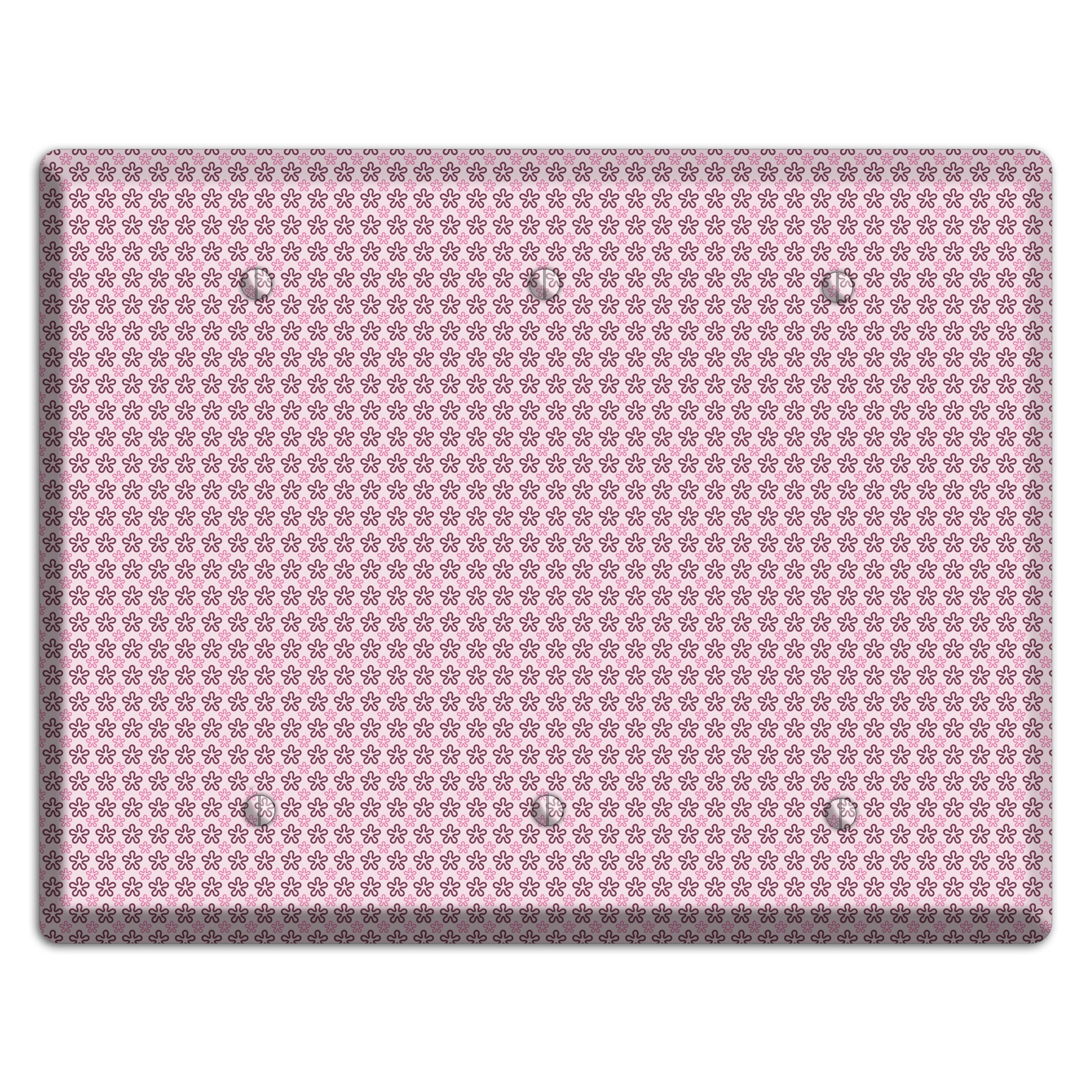 Pink Tiny Floral 3 Blank Wallplate