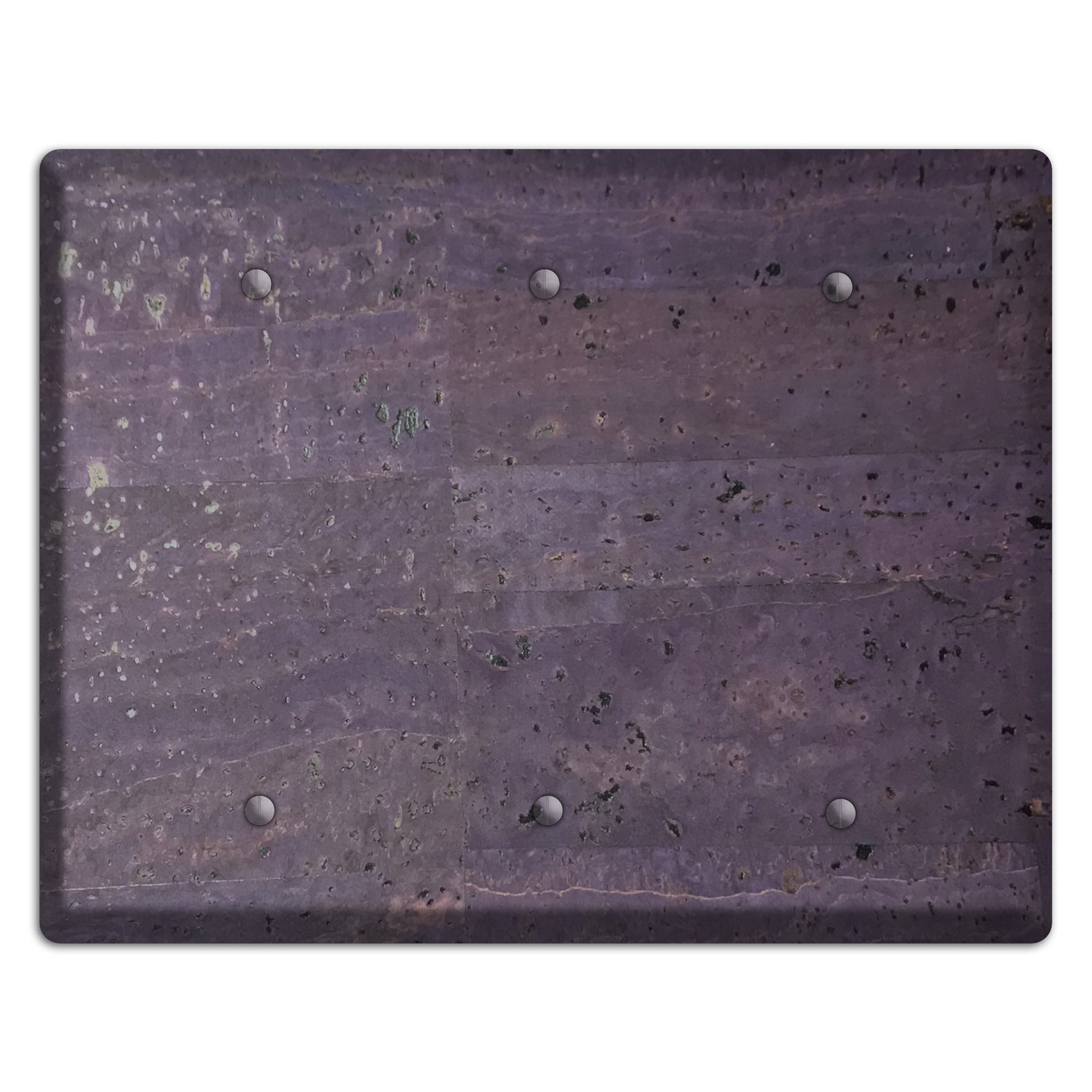 Eggplant Cork 3 Blank Wallplate