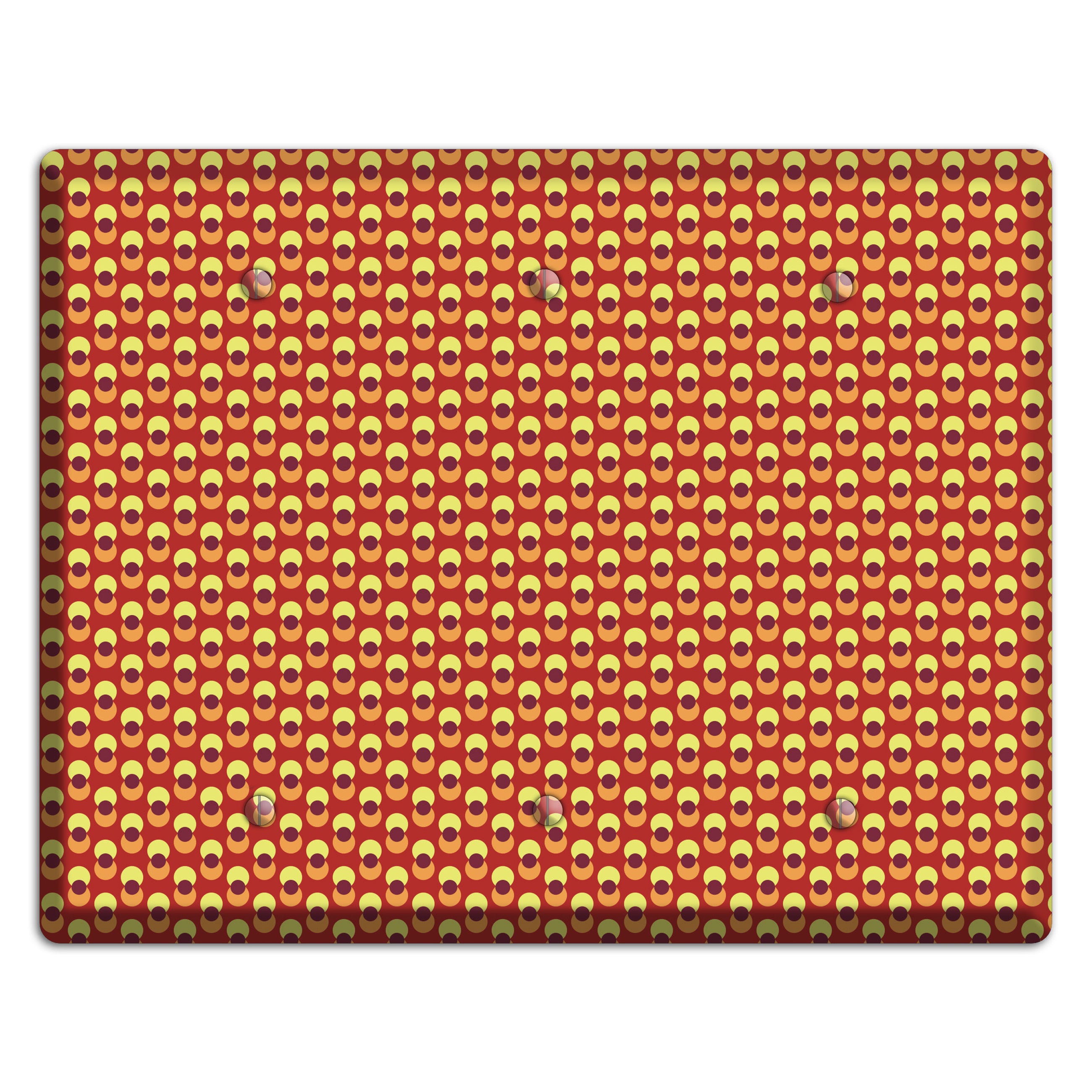 Red Overlain Dots 3 Blank Wallplate
